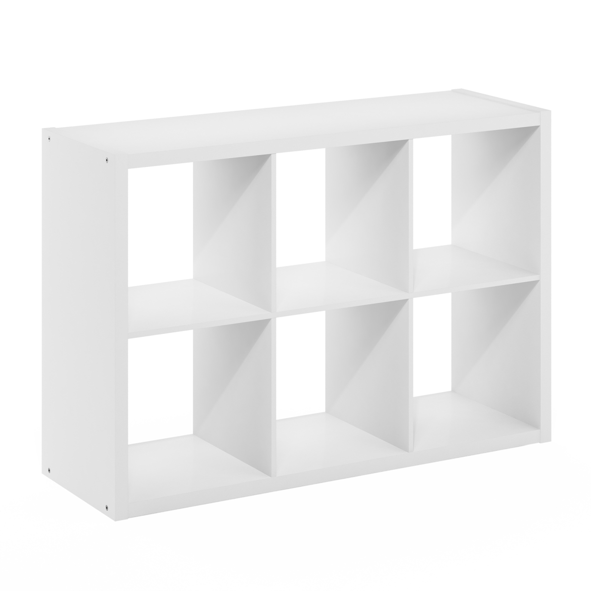 Cubicle Open Back Decorative Cube Storage Organizer, White - 6-Cube