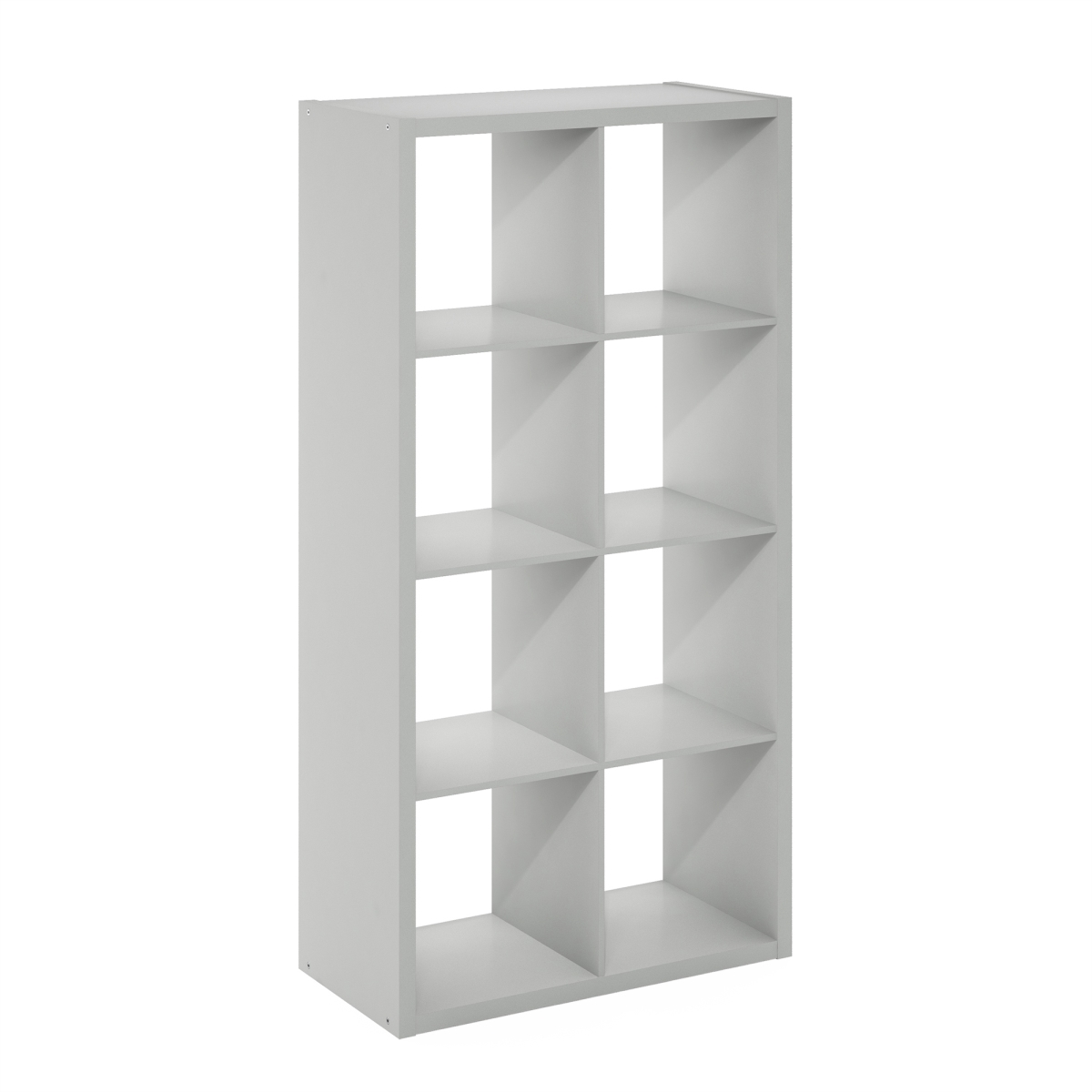 Picture of Furinno LU22006LG Cubicle Open Back Decorative Cube Storage Organizer - 8-Cube, Light Grey