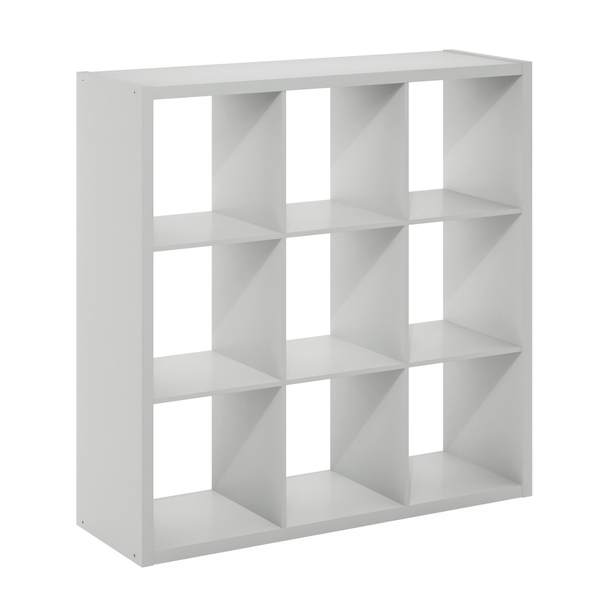 Picture of Furinno LU22007LG Cubicle Open Back Decorative Cube Storage Organizer - 9-Cube, Light Grey