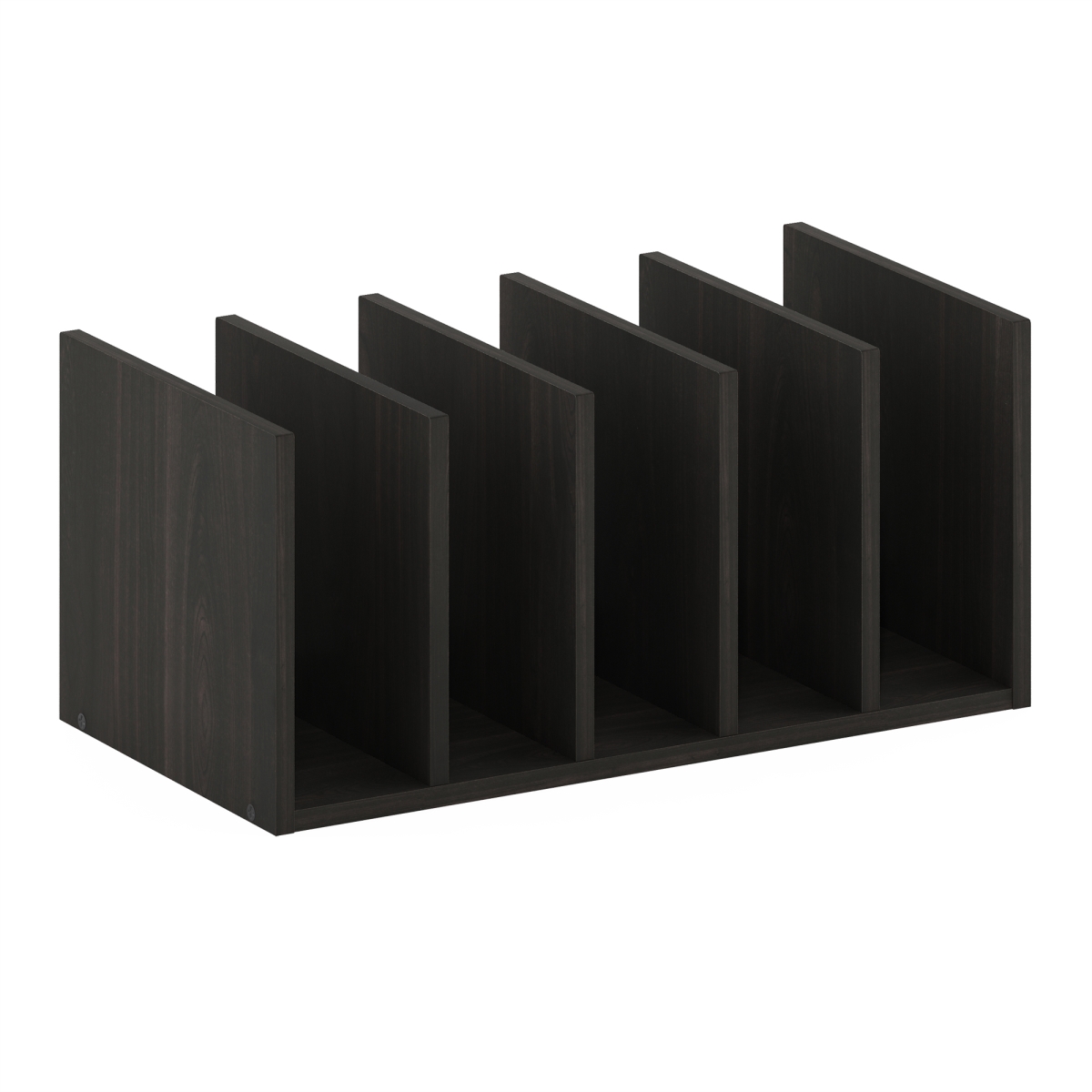 6.61 in. Home Office Supplies Desktop Bookshelf Storage Organizer, Espresso