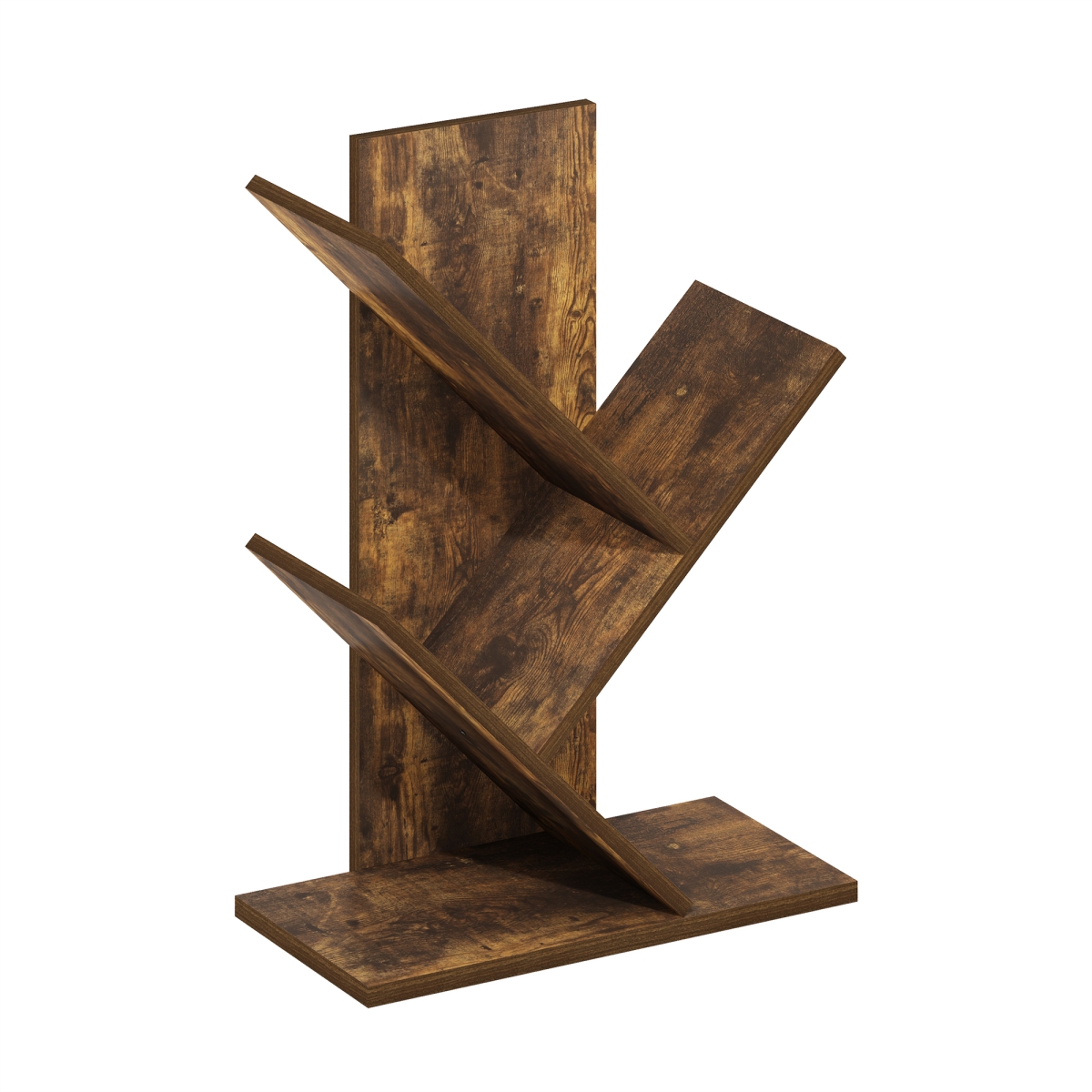 23221AP 3-Tier Floor Standing Tree Bookcase, Amber Pine