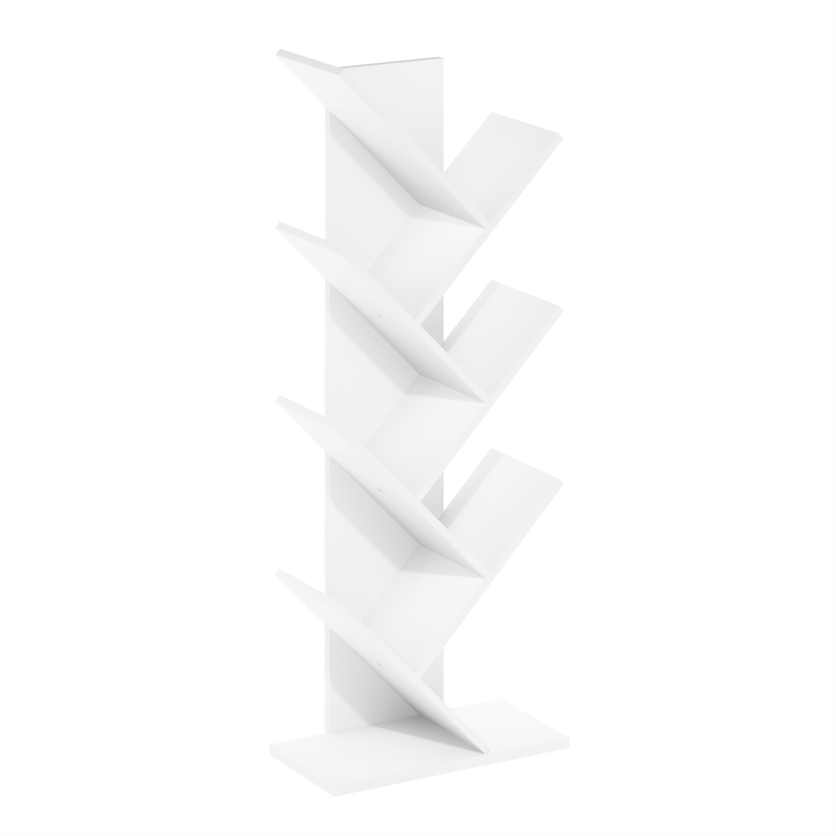 23223WH 7-Tier Floor Standing Tree Bookcase, White