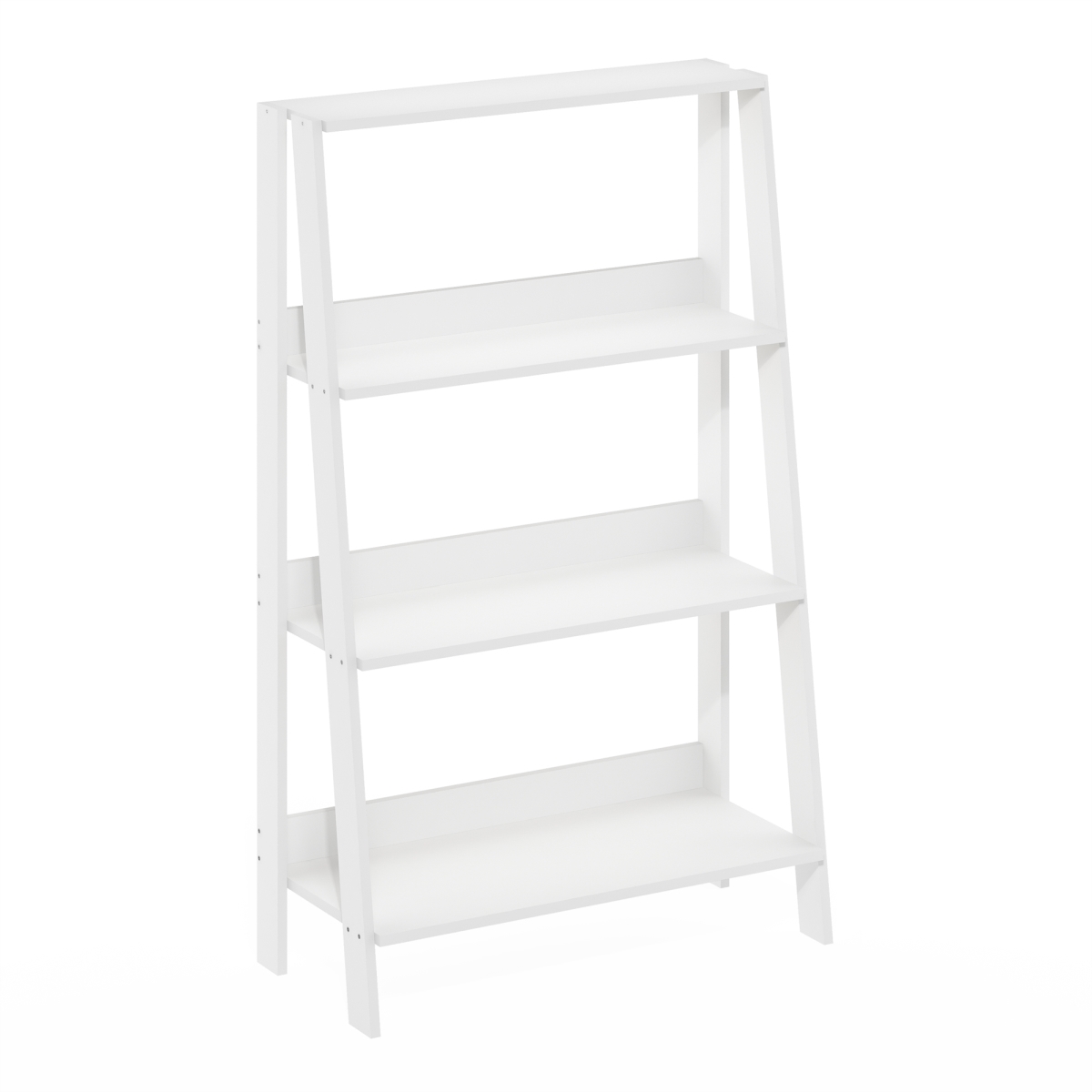 23219WH Ladder 4-Tier Bookcase Display Shelf, White