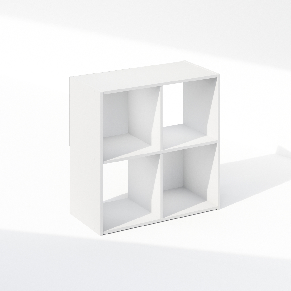 24006WH Pelli Cubic 4-Cube Storage Cabinet, White