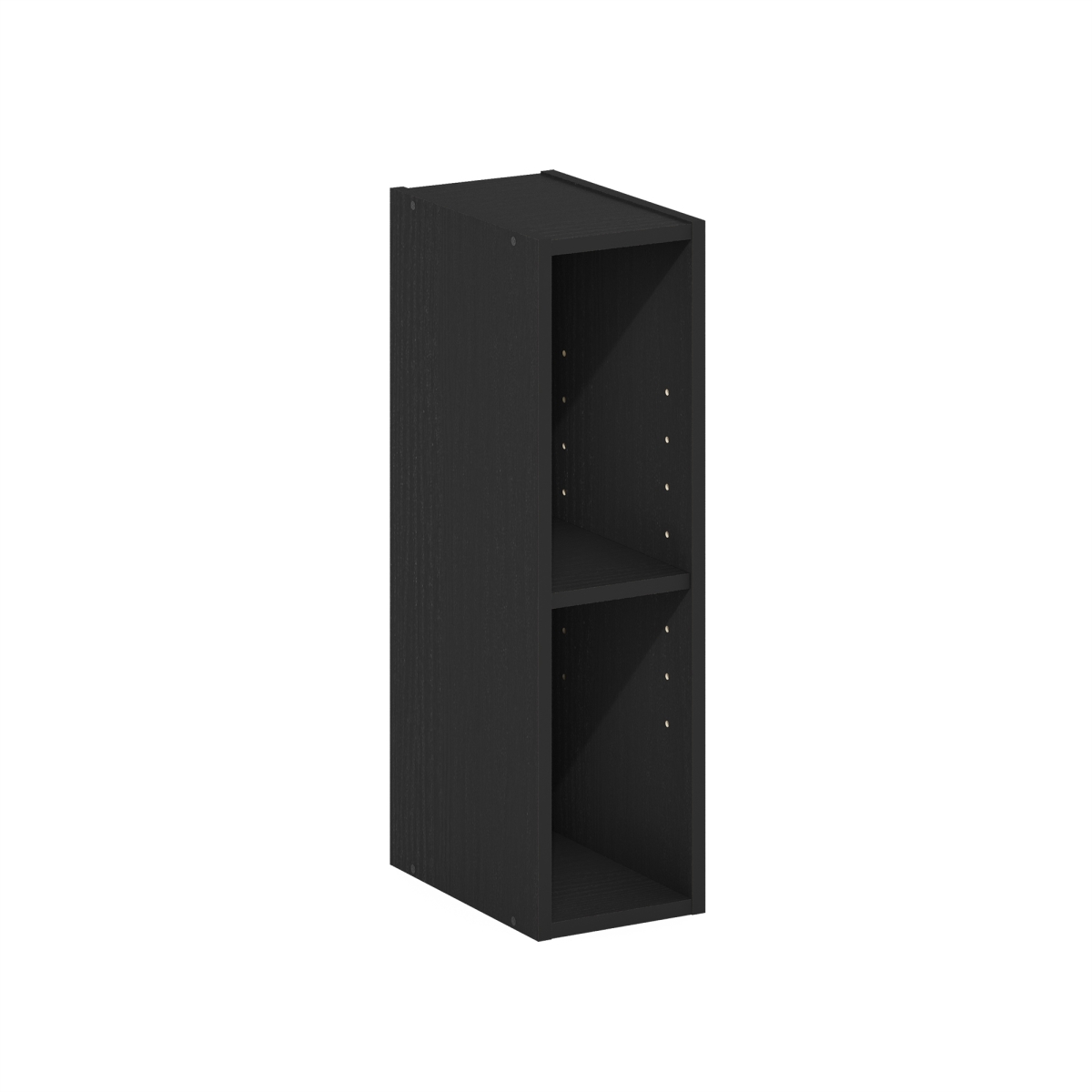 6 in. Fulda 2-Tier Space Saving Storage Shelf Bookcase, Blackwood