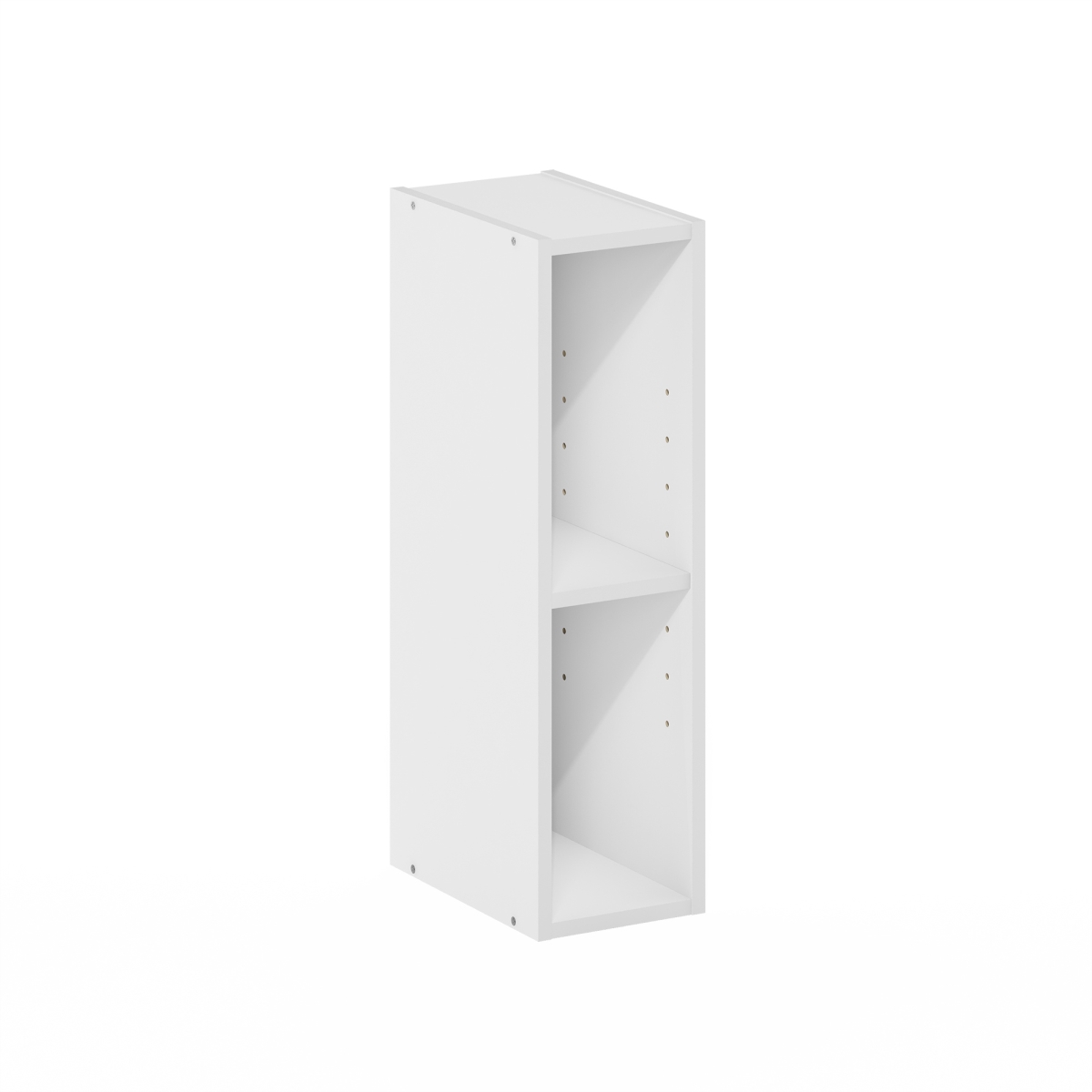 6 in. Fulda 2-Tier Space Saving Storage Shelf Bookcase, White