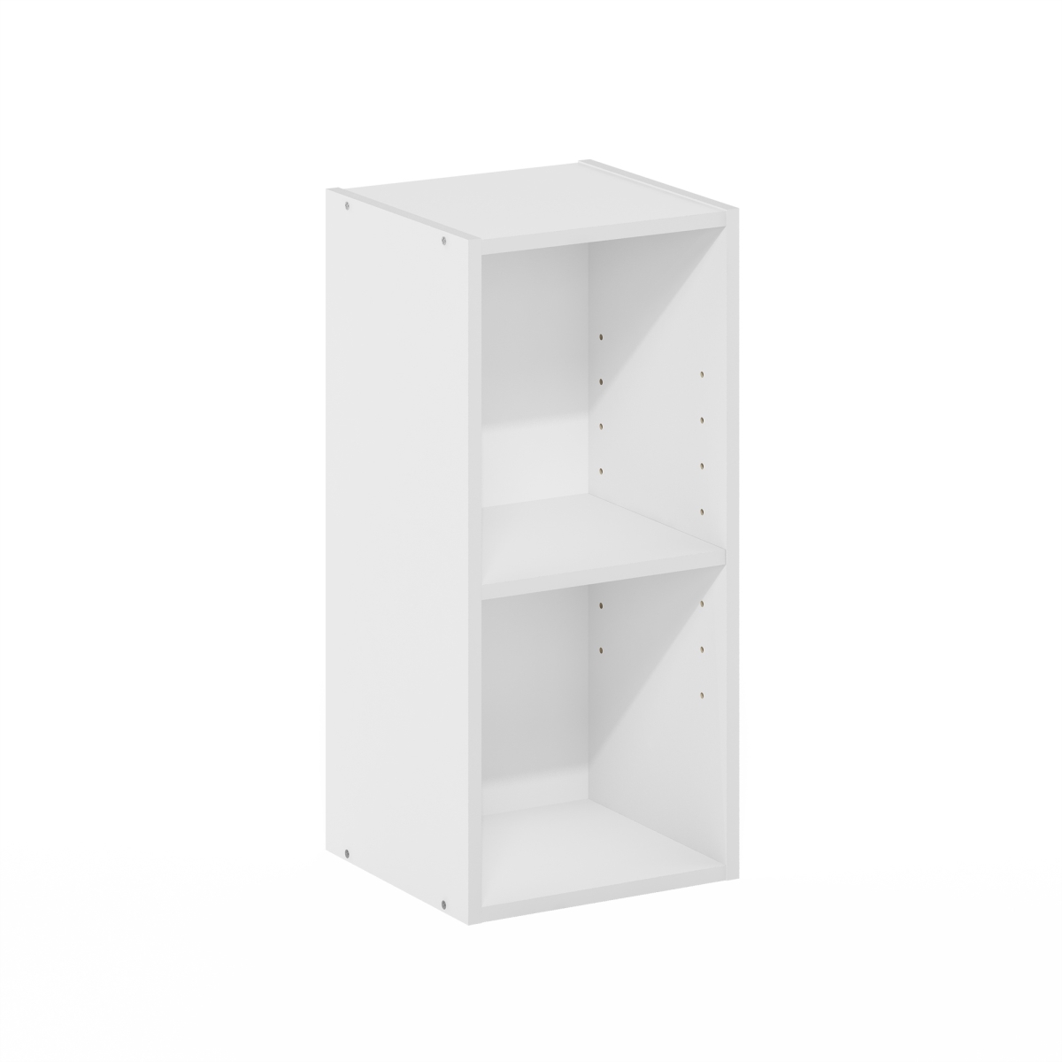10 in. Fulda 2-Tier Space Saving Storage Shelf Bookcase, White