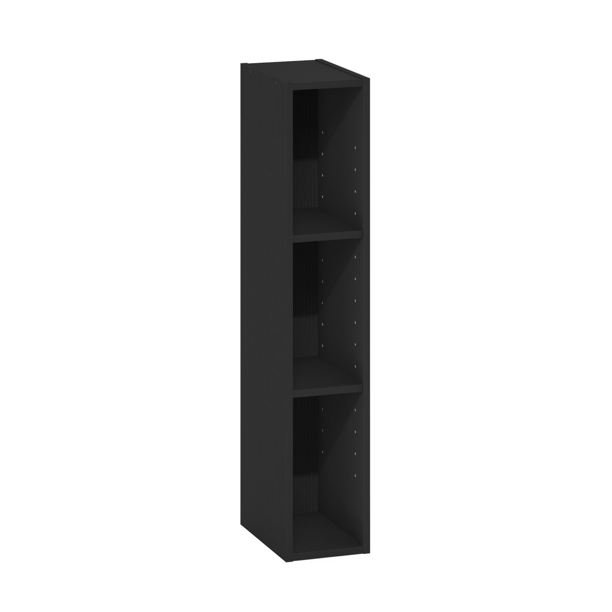 6 in. Fulda 3-Tier Space Saving Storage Shelf Bookcase, Blackwood