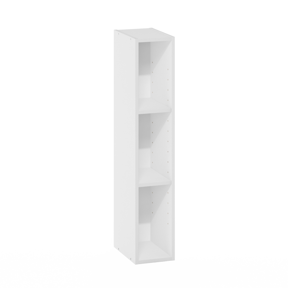 6 in. Fulda 3-Tier Space Saving Storage Shelf Bookcase, White