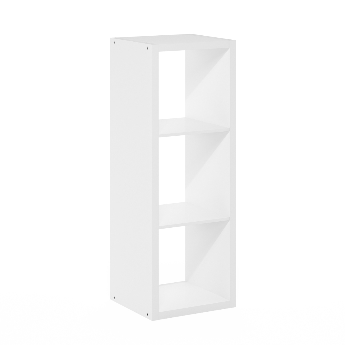 LU23001WH 43.98 x 15.87 x 14.57 in. Cubicle 3-Cube Open Back Decorative Cube Storage Organizer, White