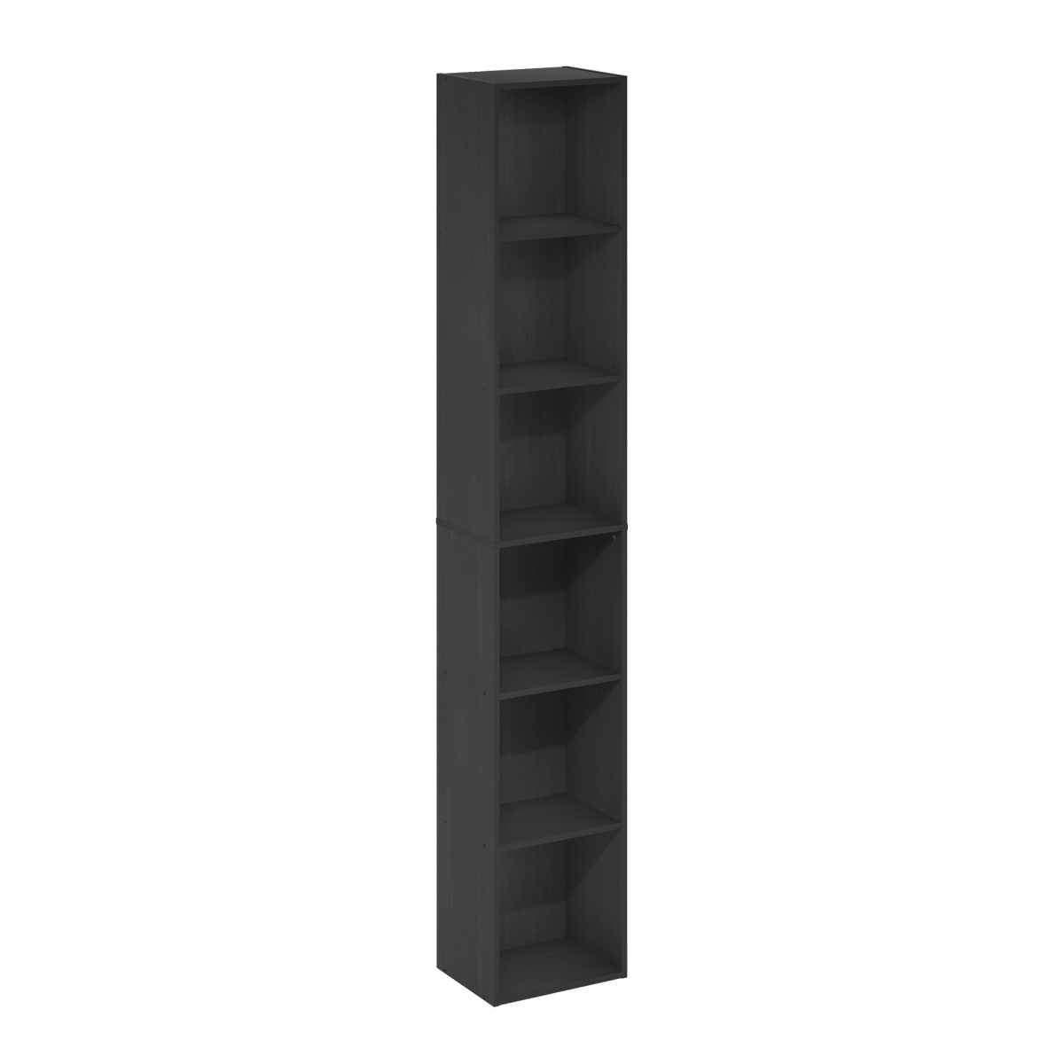 12.1 in. 6-Tier Open Shelf Bookcase, Blackwood