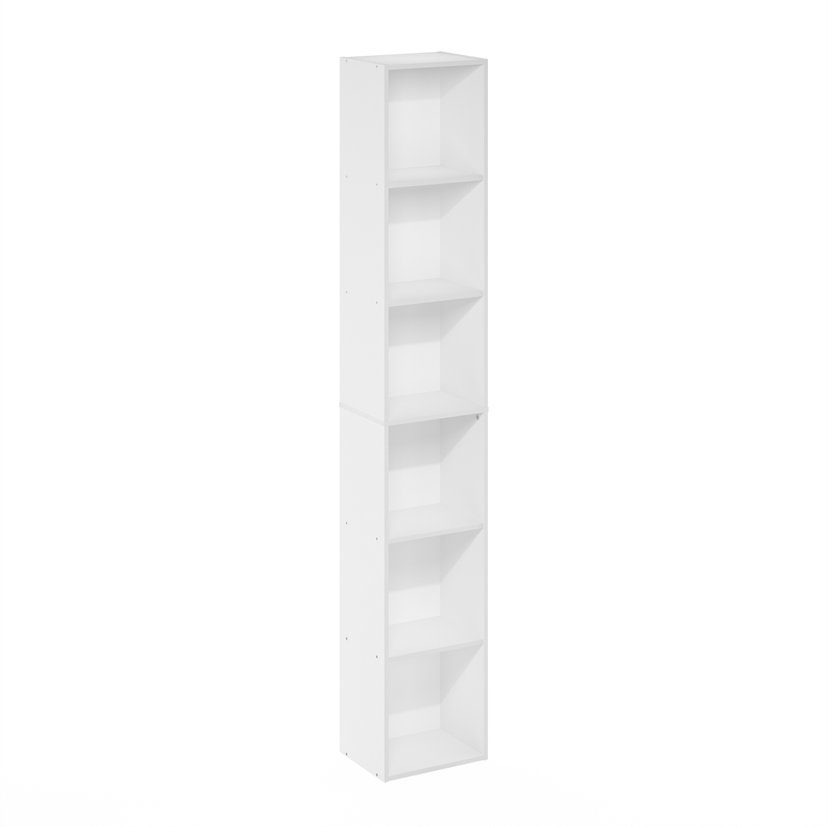 24009WH 12.1 in. 6-Tier Open Shelf Bookcase, White