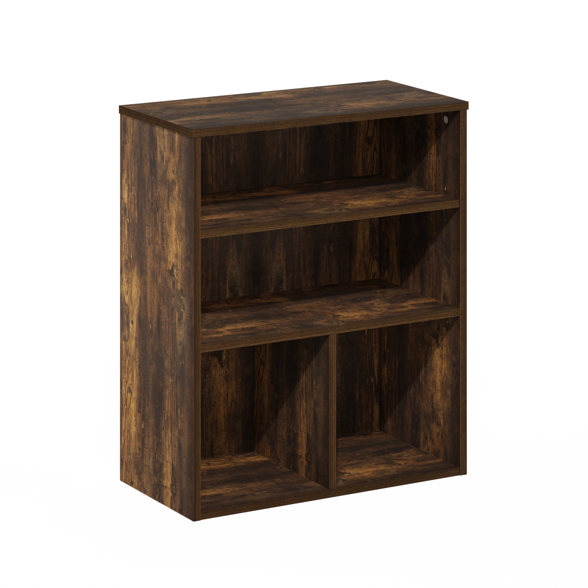 20122AP 3-Tier Wide Display Bookcase, Amber Pine
