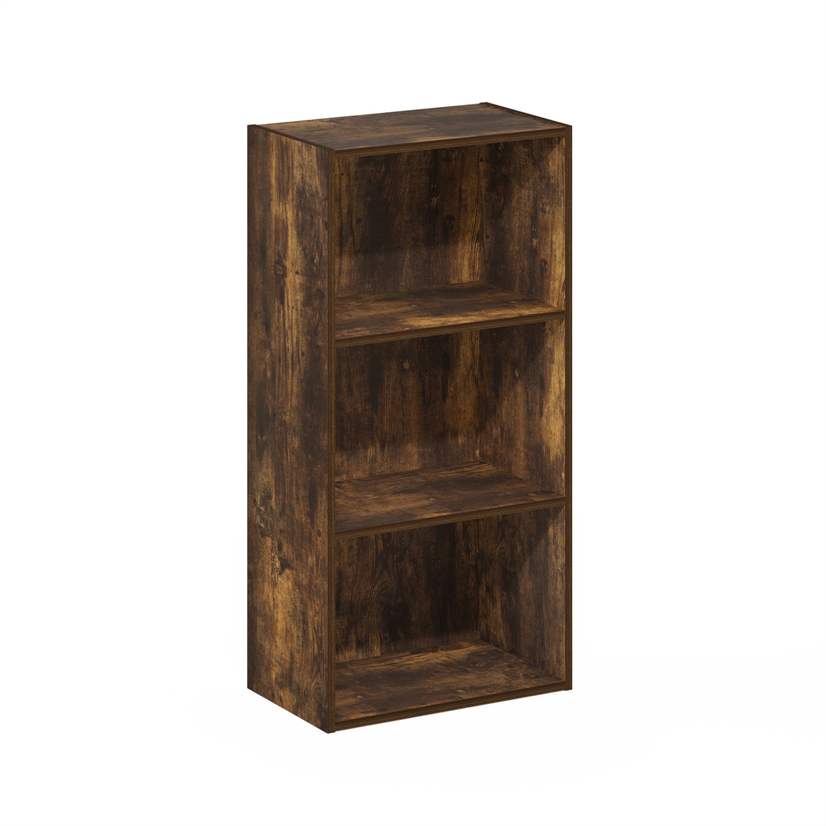 21050AP 3-Tier Open Shelf Bookcase, Amber Pine