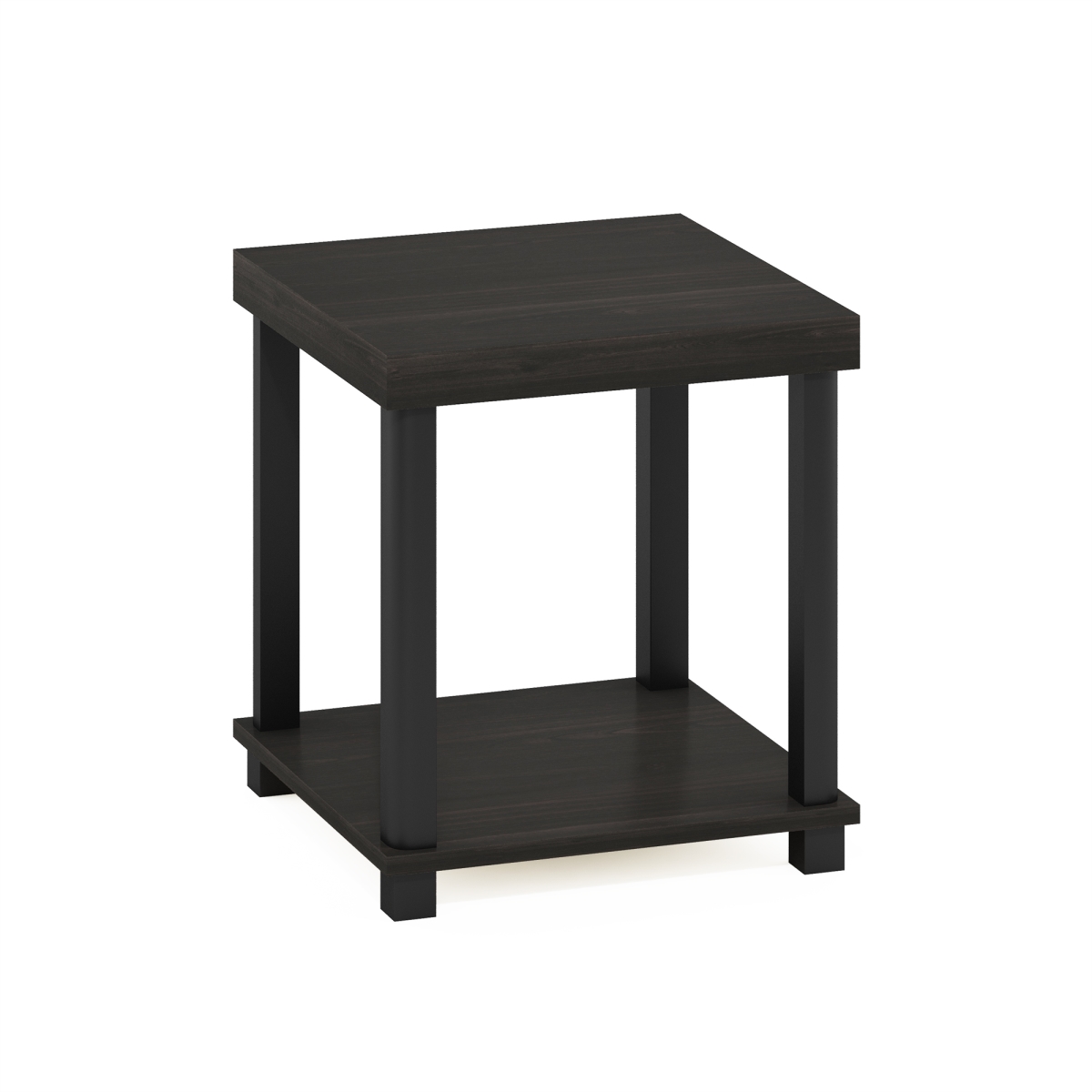 24150EXBK Turn-N-Tube Classic 2-Tier End Table Side Table, Espresso & Black