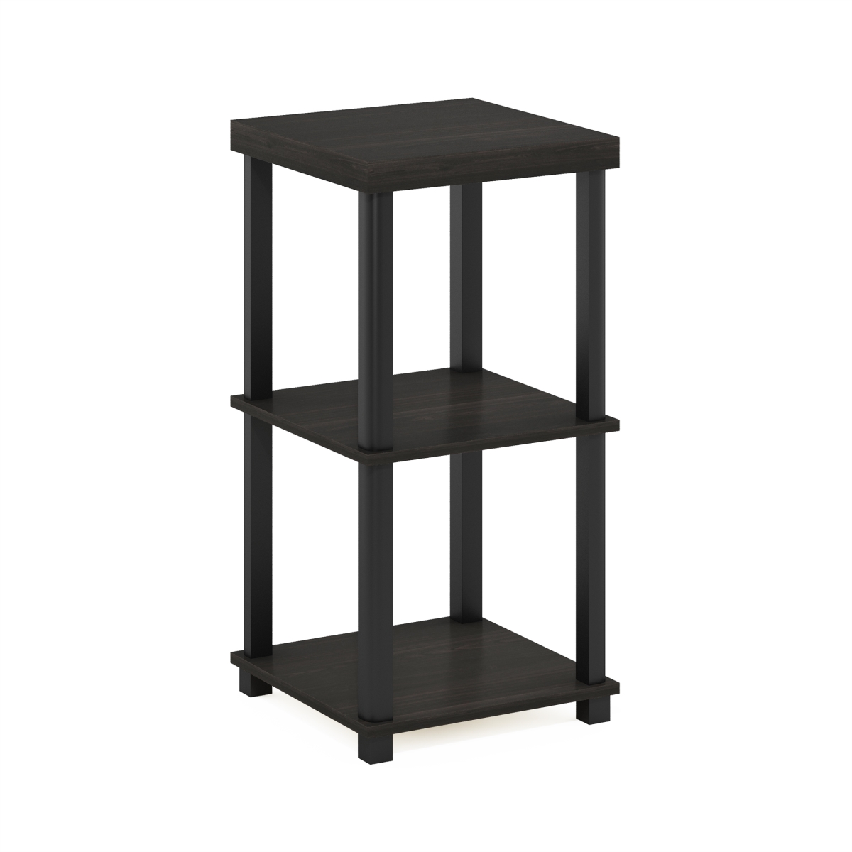 24151EXBK Turn-N-Tube Classic 3-Tier End Table Side Table, Espresso & Black