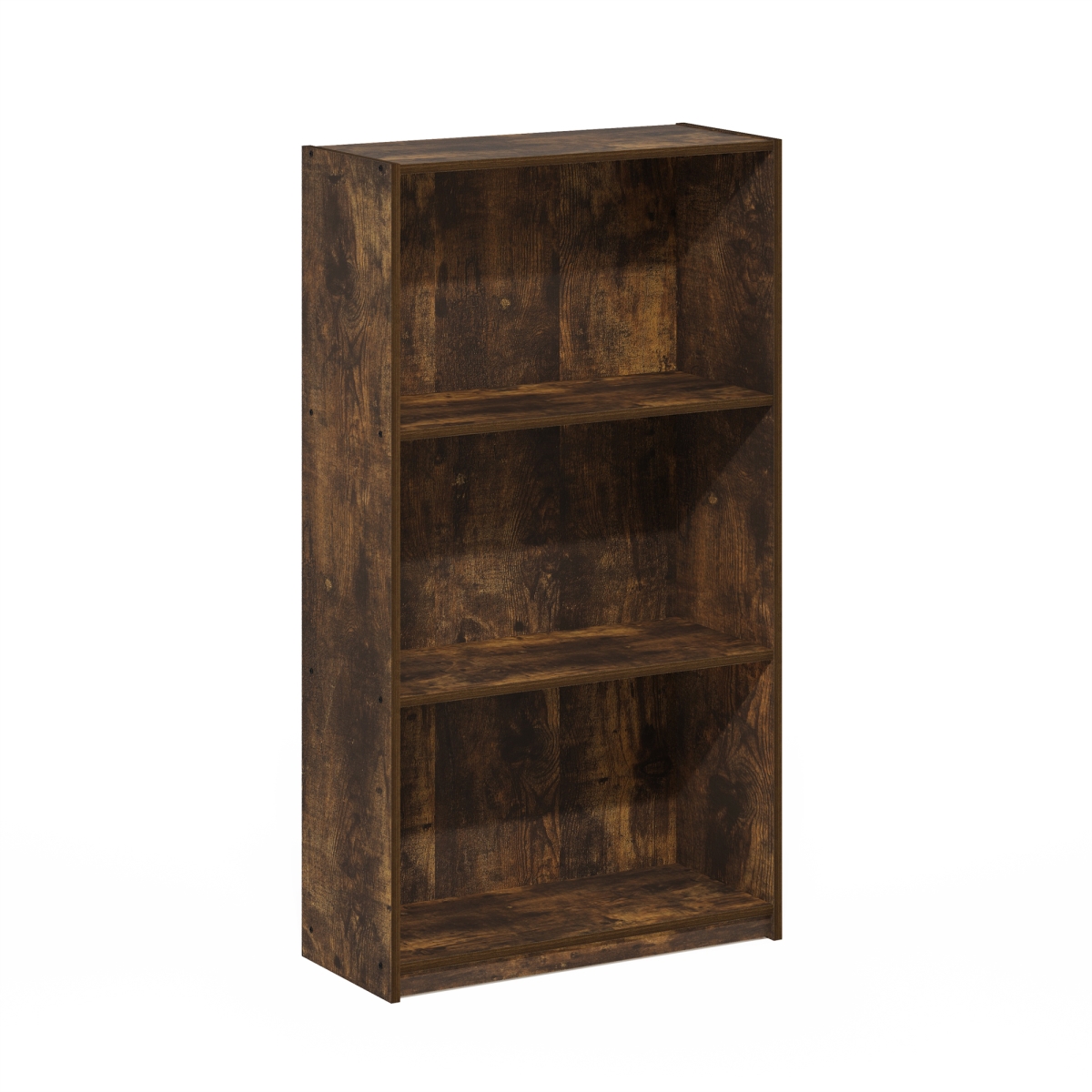 99736AP Basic 3-Tier Bookcase Storage Shelves, Amber Pine