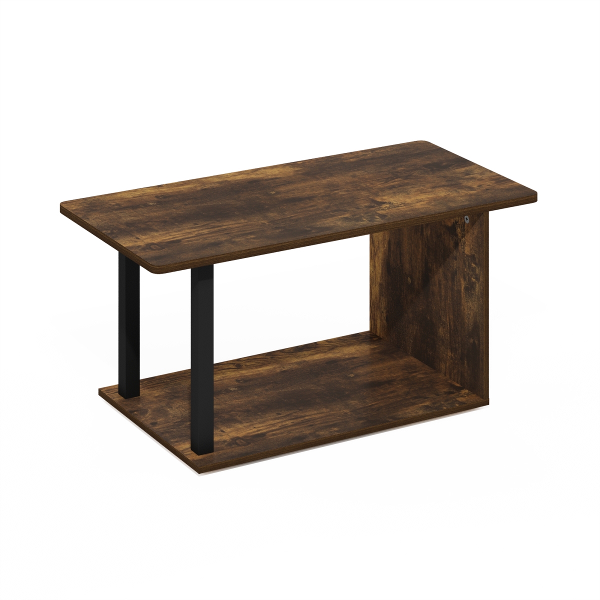 24178APBK Basic Home Living Coffee Table, Amber Pine & Black