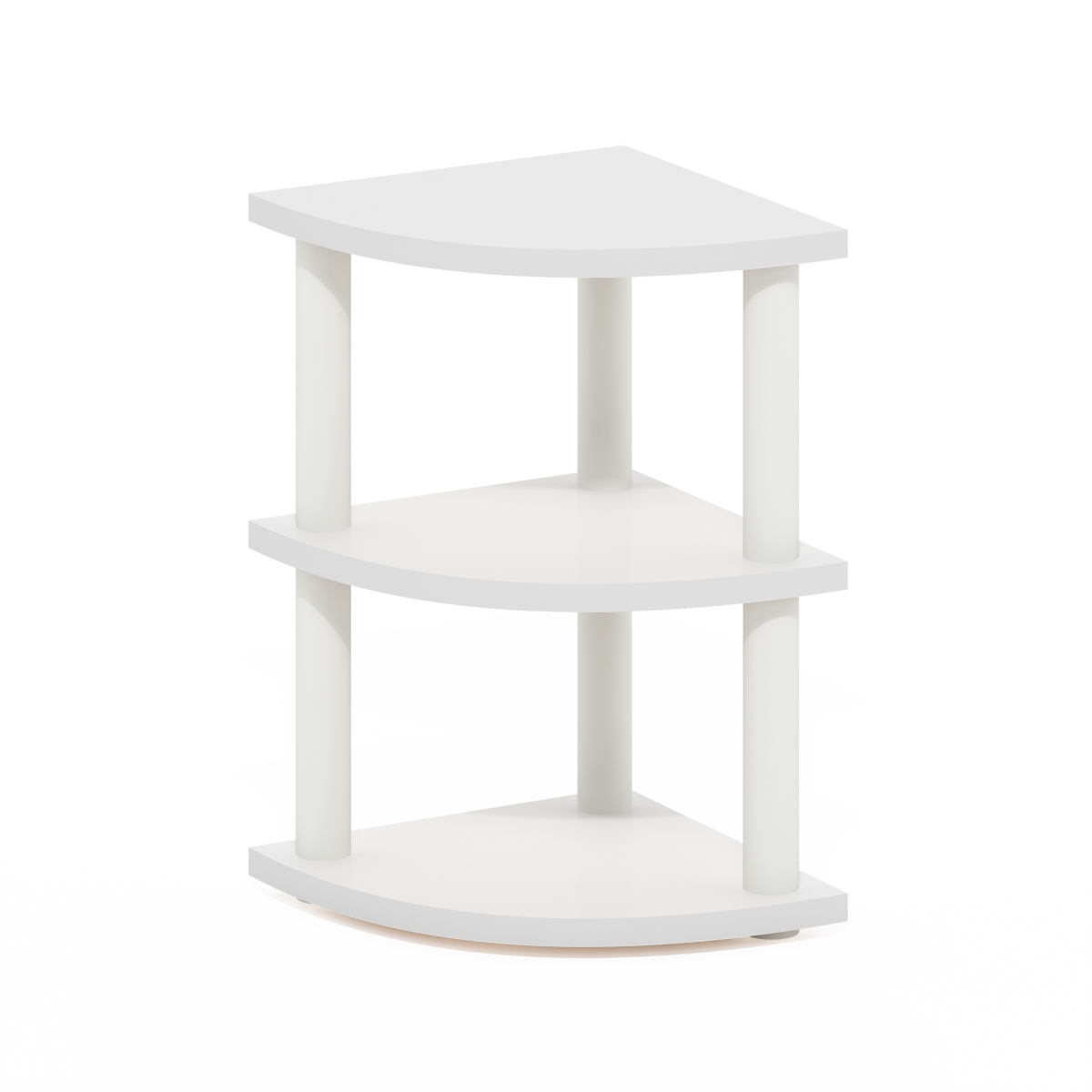 23421WHWH  Turn-N-Tube 3-Tier Corner Countertop Organizer Shelf, White