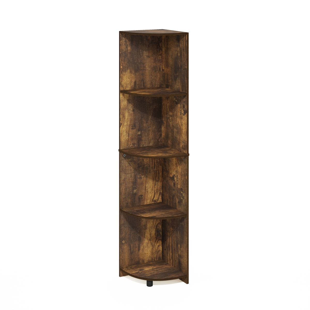 24235AP Econ Amber Pine 4-Tier Corner Shelf Bookcase