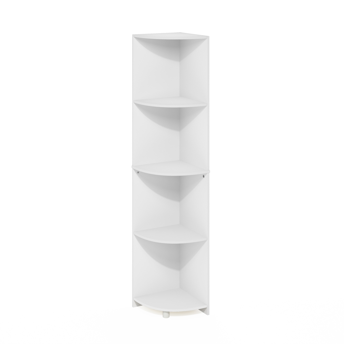 Picture of Furinno 24235WH Econ 4 Tier Corner Shelf Bookcase&#44; Bookshelf - White