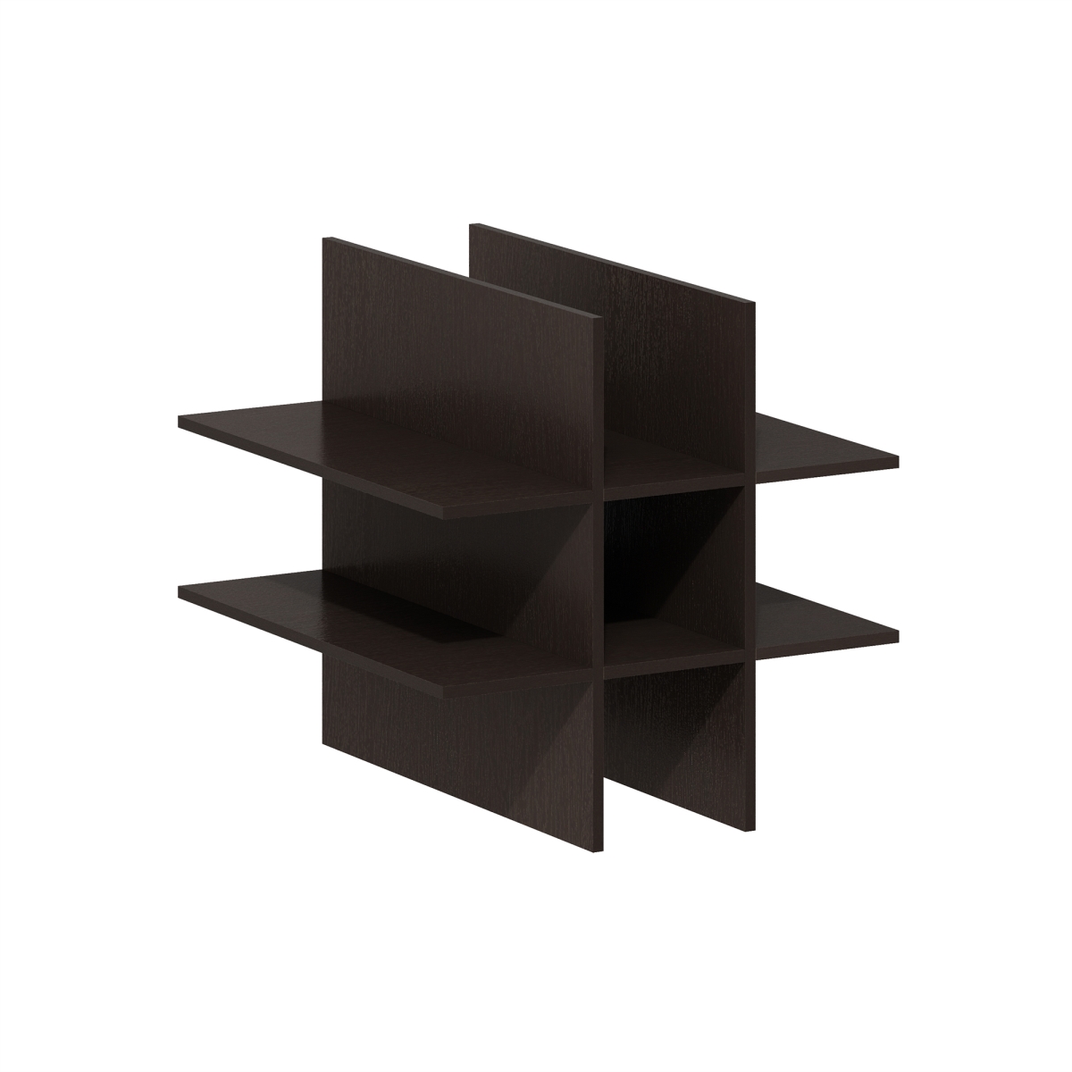 24282DOK Cubicle 9-Compartment Bottle Storage Cube Organizer Insert, Dark Oak