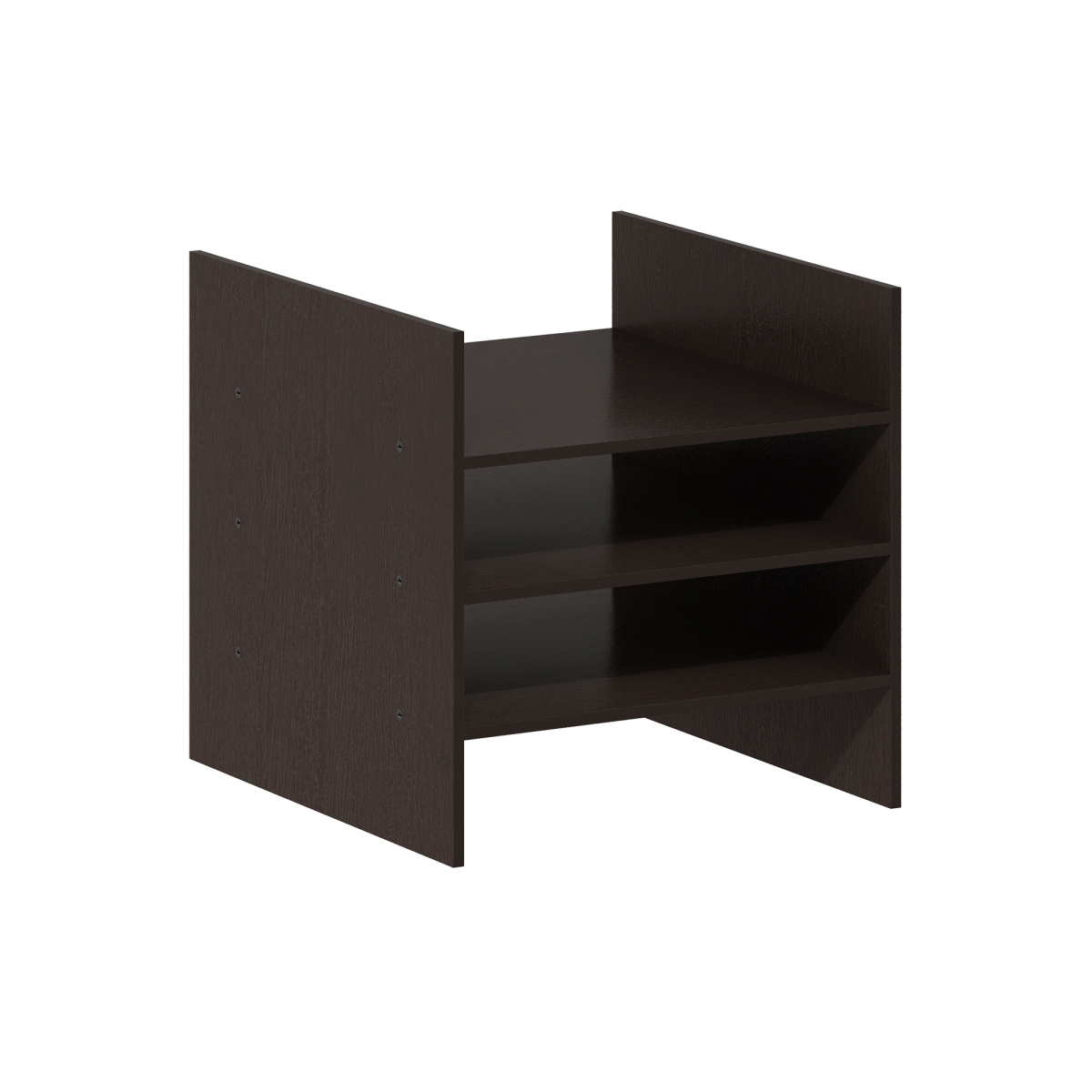 24284DOK Cubicle 3-Shelf File Organizer Cube Insert, Dark Oak