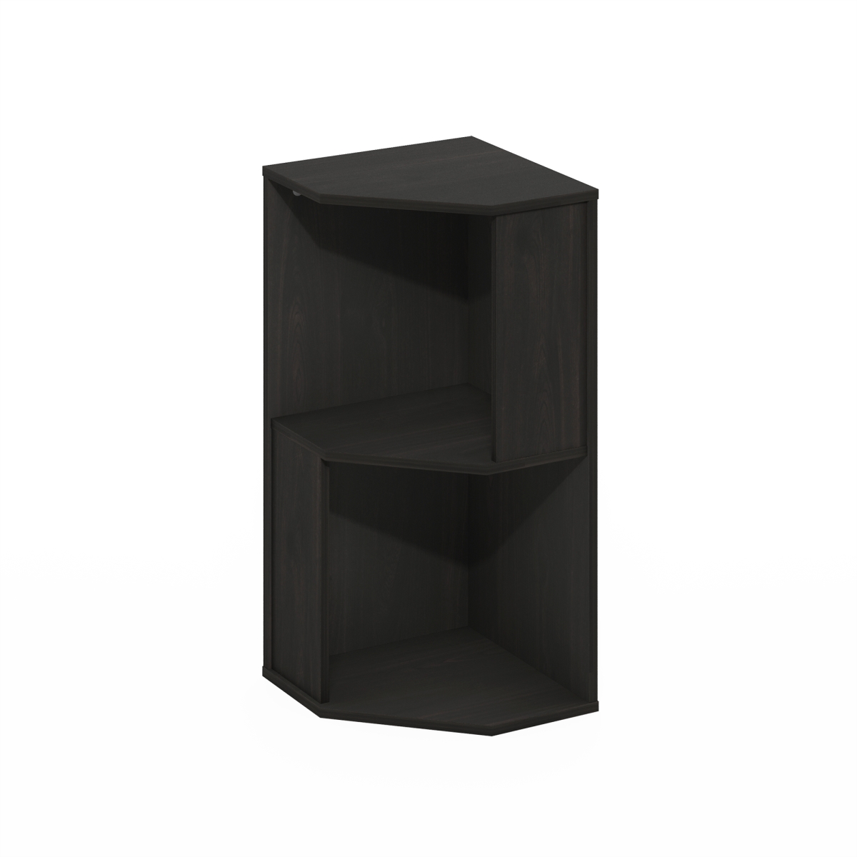 24333EX Econ 2-Tier Freestanding Corner Shelf Bookcase, Espresso