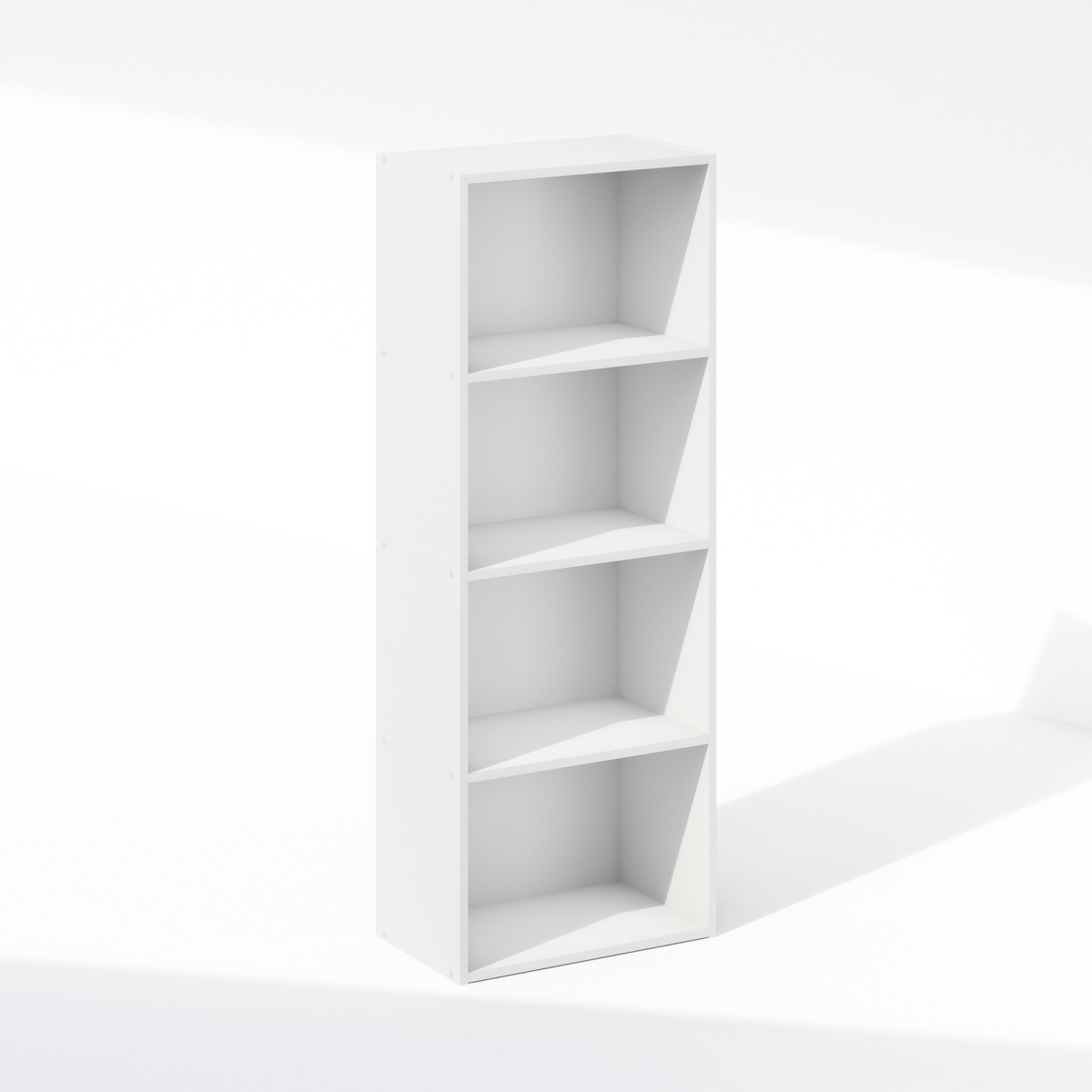 N21051WH 9 x 42 x 16 in. Reed 4-Tier Open Shelf Multipurpose Closet & Clothing Storage, Storage Organizer - White