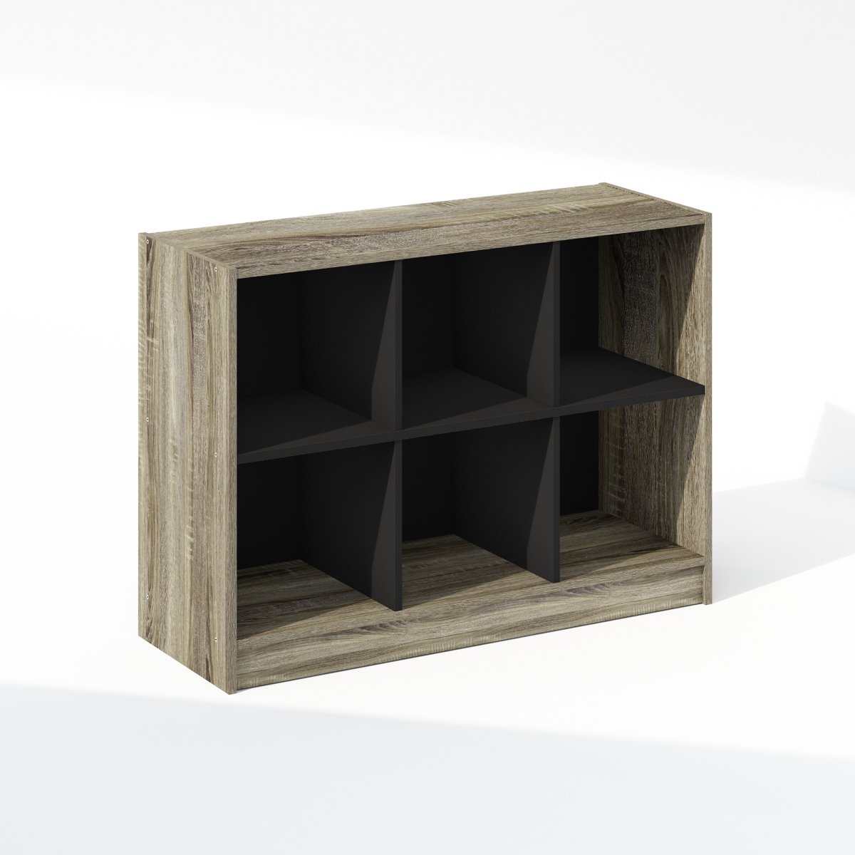 NB99940GYW 11.9 x 23.6 x 31.6 in. 3 x 2 ft. Basic Cube Organizer Shelf Storage Bookcase, French Oak