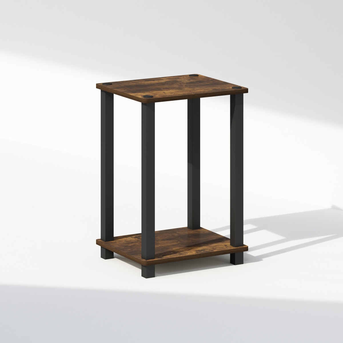 N21260APBK 11.5 x 19.6 x 13.4 in. Simplistic Compact Bedside Table, Nightstand - Amber Pine & Black