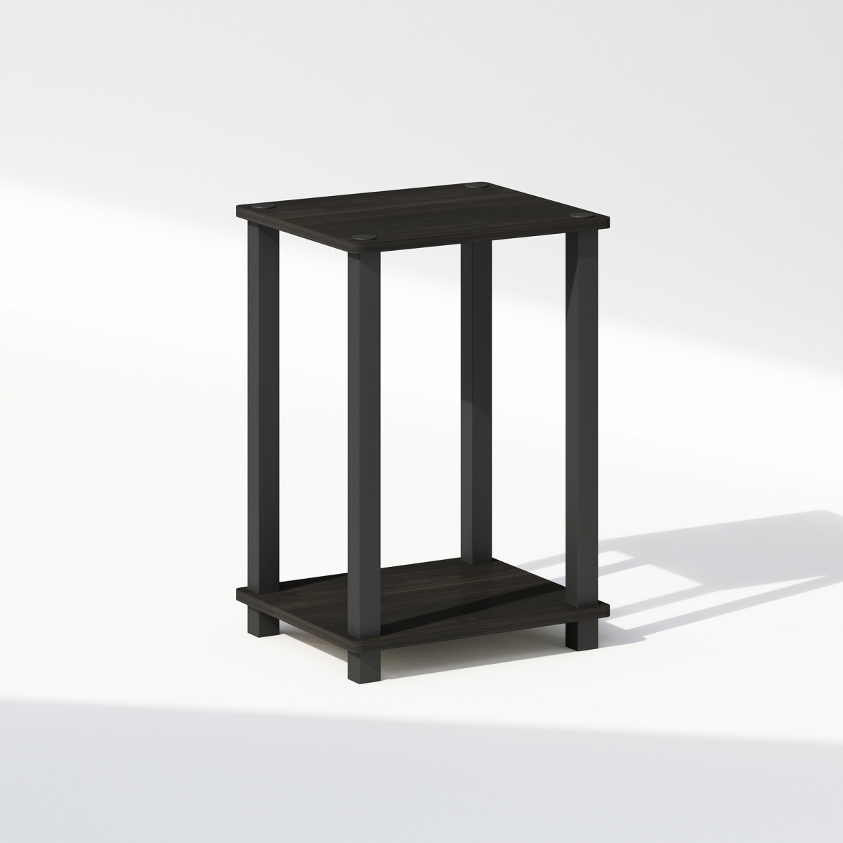 N21260EXBK 11.5 x 19.6 x 13.4 in. Simplistic Compact Bedside Table, Nightstand - Espresso & Black
