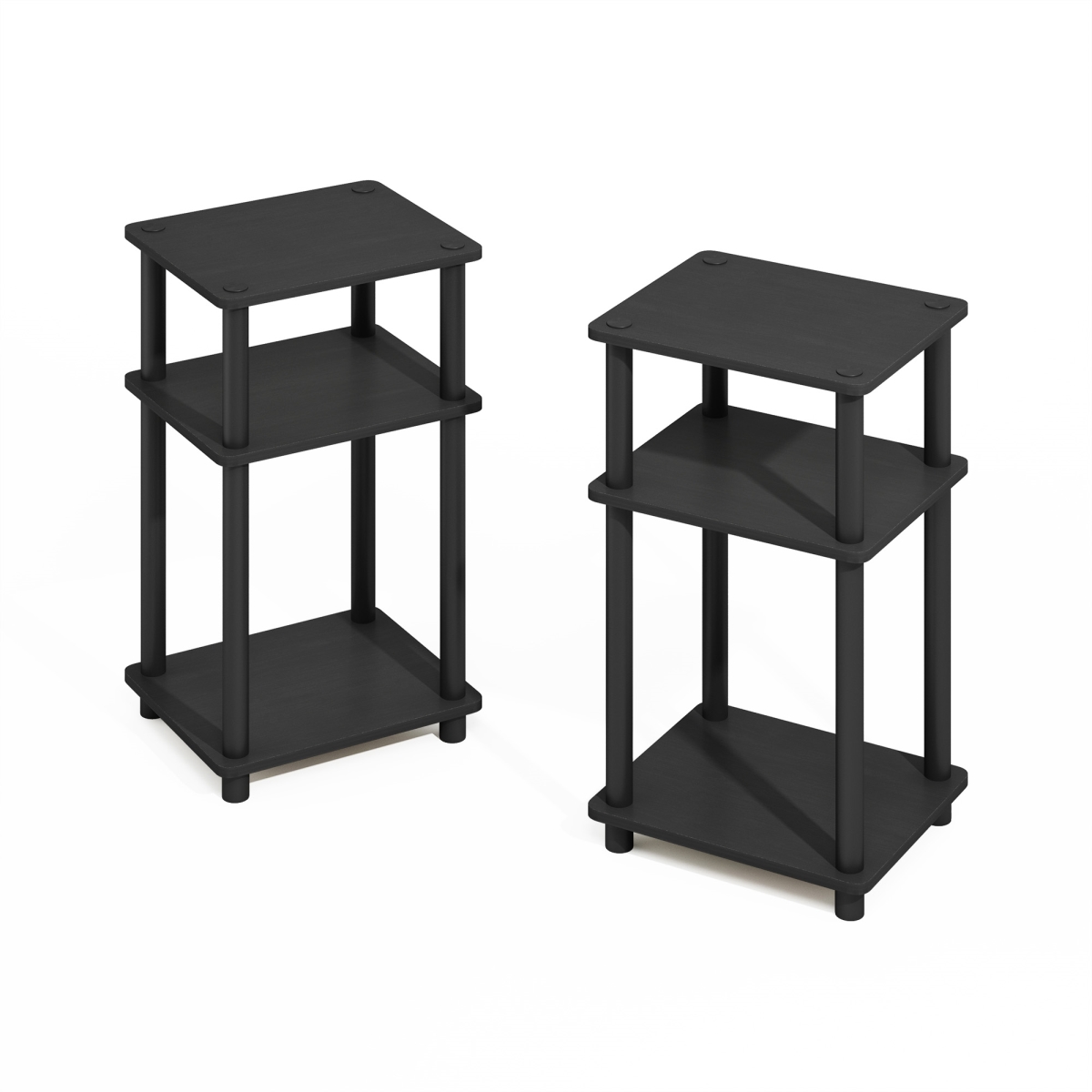 Picture of Furinno NN211087AM 11.5 x 22.8 x 13.4 in. Turn-N-Tube Easy Assembly Stackable Standing Shelf - Americano & Black