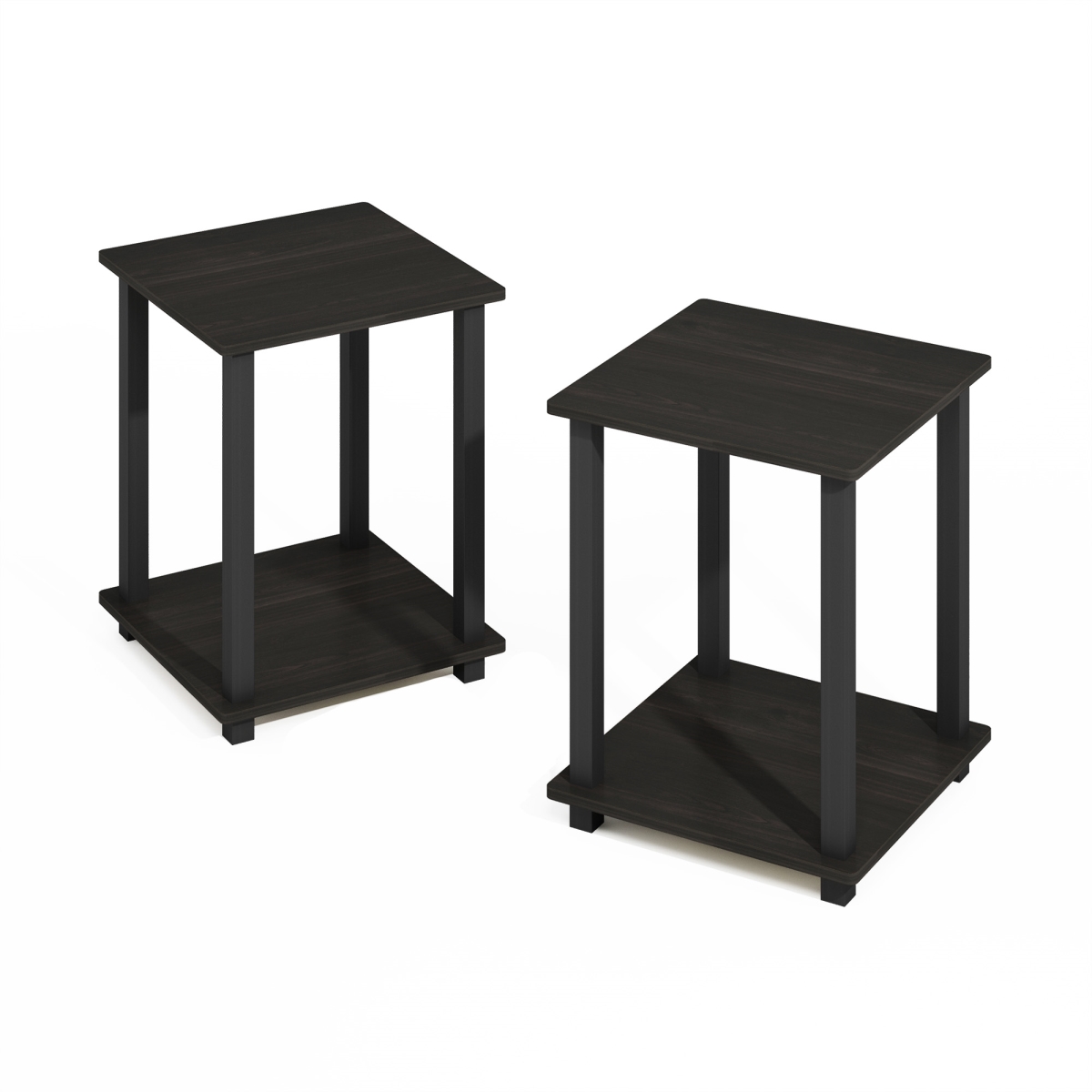 NN12127EXBK 15.6 x 19.6 x 15.6 in. Turn-N-Tube Easy Assembly Stackable Bookcase, Bookshelf - Espresso & Black