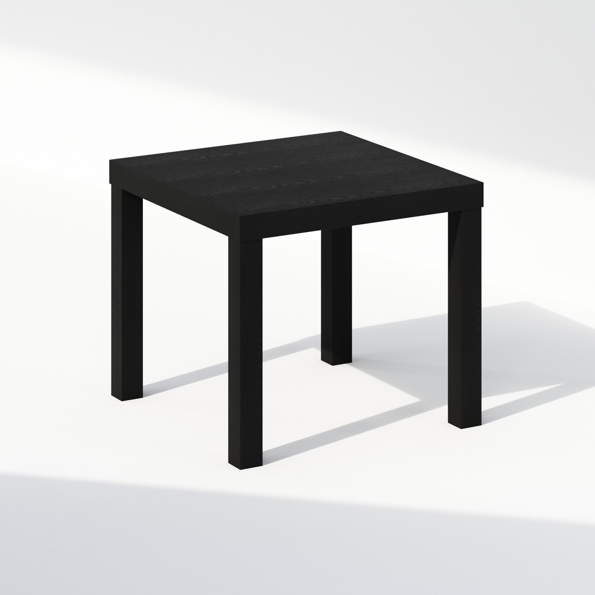 NLU22002BK 20.08 x 17.52 x 20.08 in. Simple Square Coffee Side Table, Black