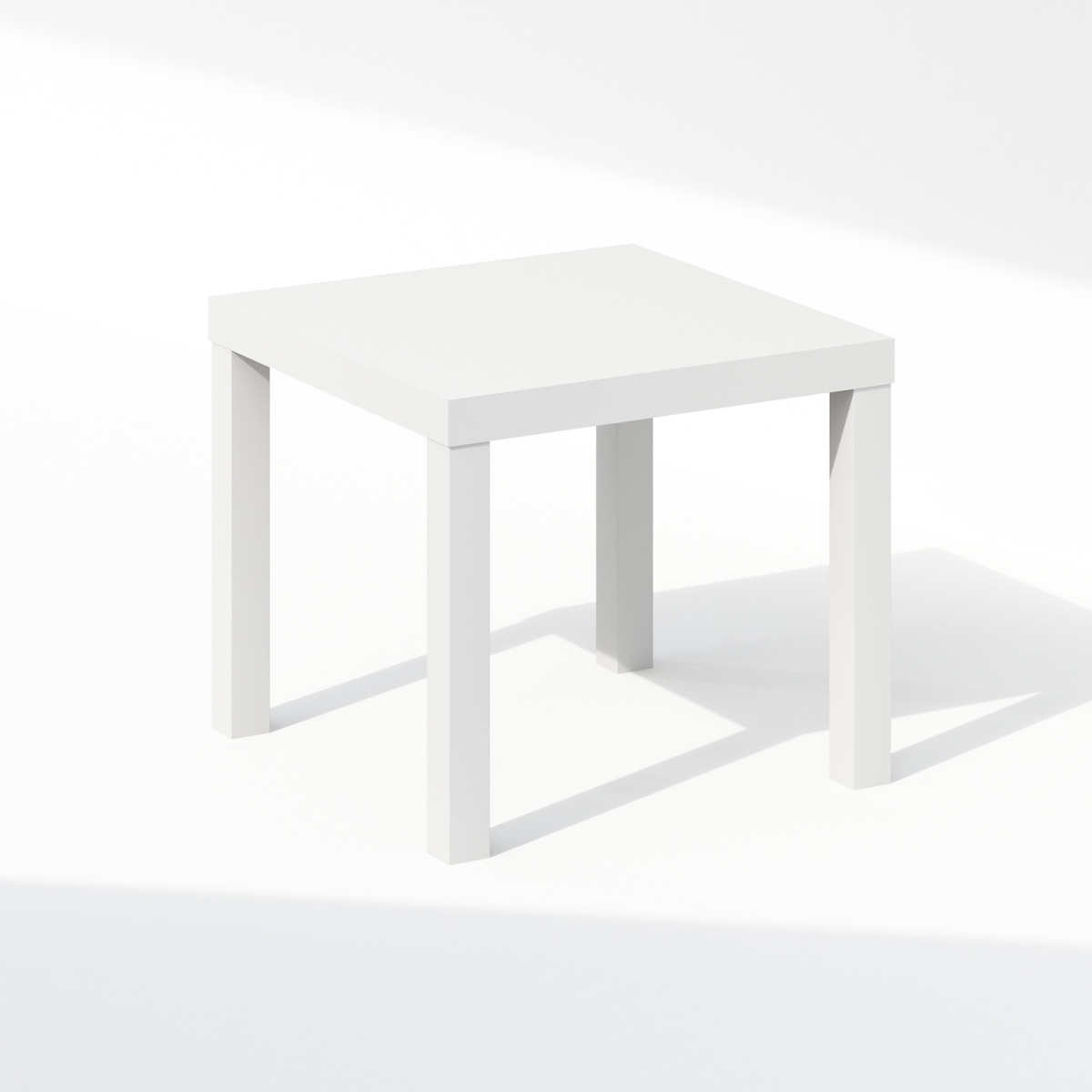 NLU22002WH 20.08 x 17.52 x 20.08 in. Simple Square Coffee Side Table, White