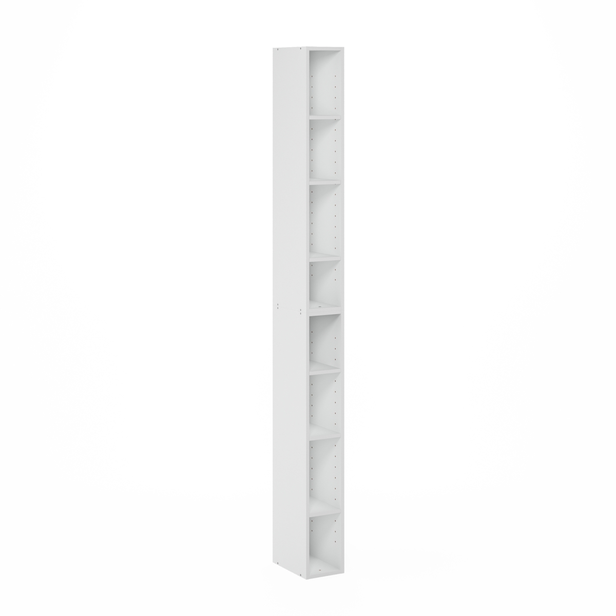 24382WH 6 in. Fulda 8-Tier Space Saving Storage Shelf Bookcase, White