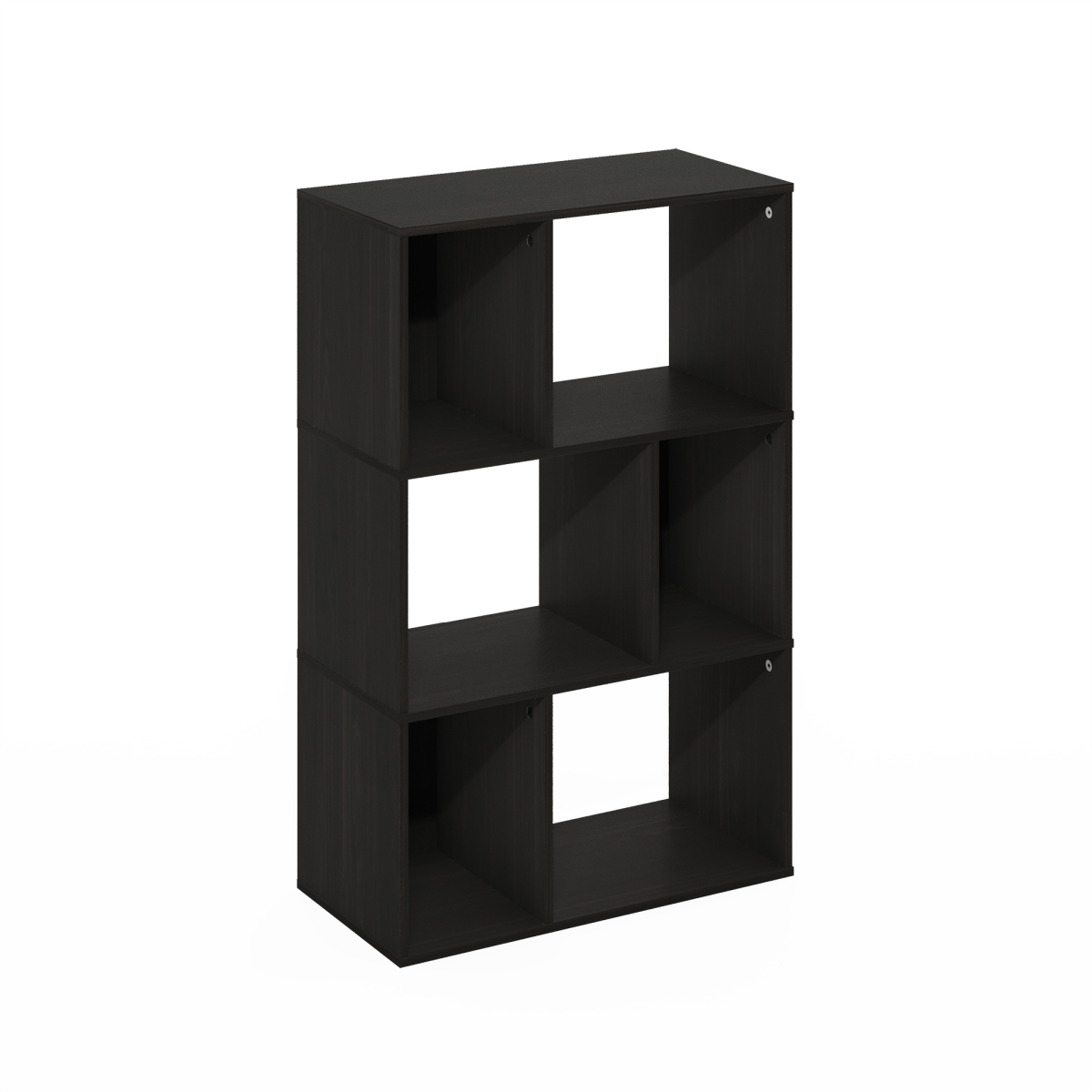 24127EX 36.85 in. Daly 6-Cube Irregular Cubes Bookcase Storage Organizer, Espresso