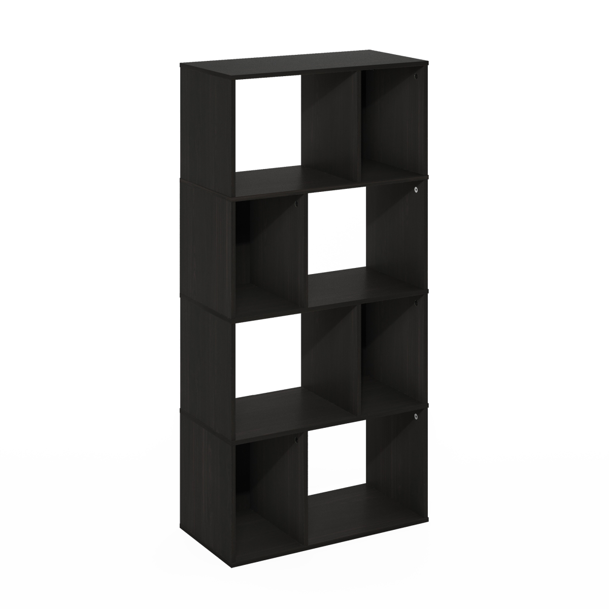 24128EX 48.98 in. Daly 8-Cube Irregular Cubes Bookcase Storage Organizer, Espresso