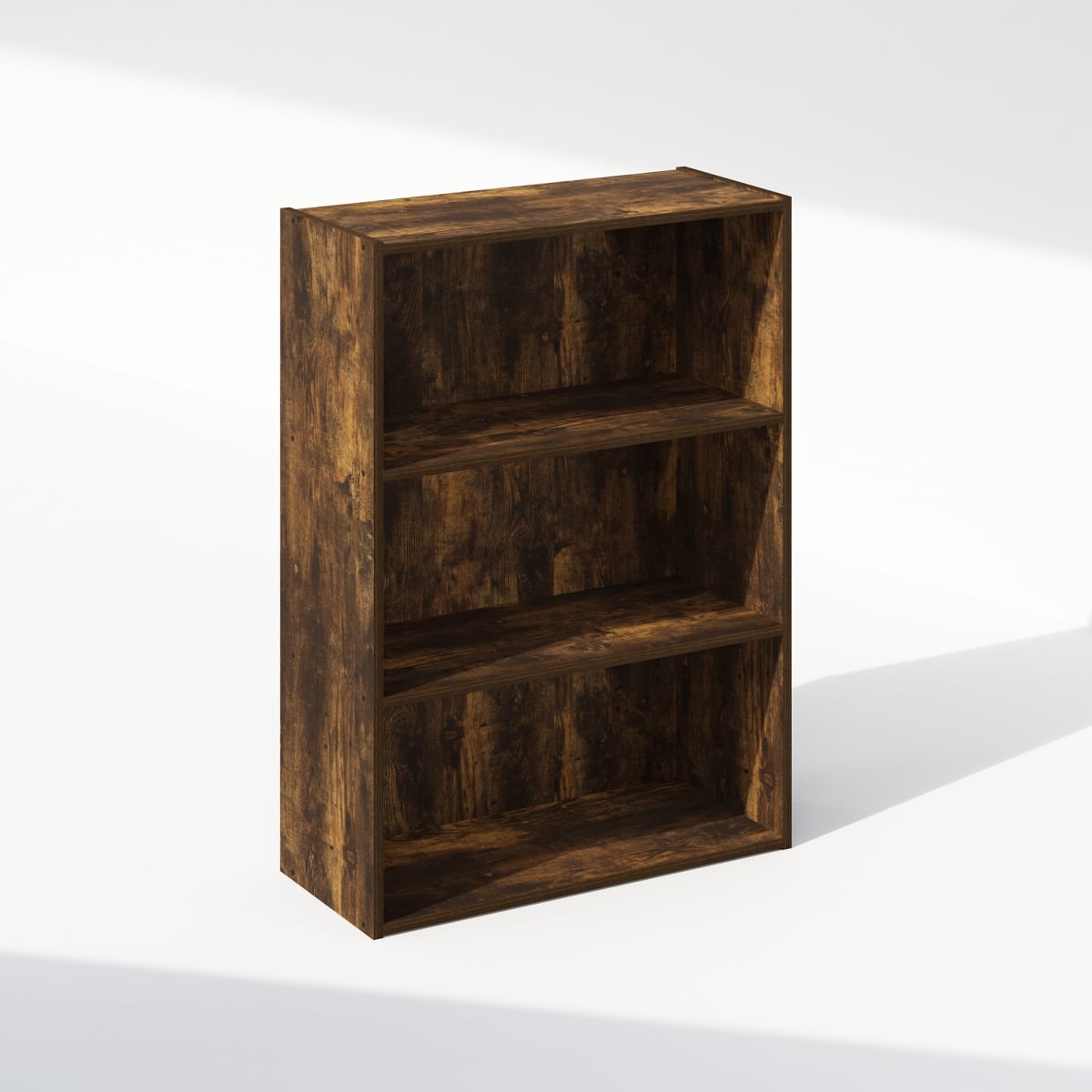 NA11208AP 23.7 in. 3-Tier Simple Open Shelf Bookcases, Amber Pine