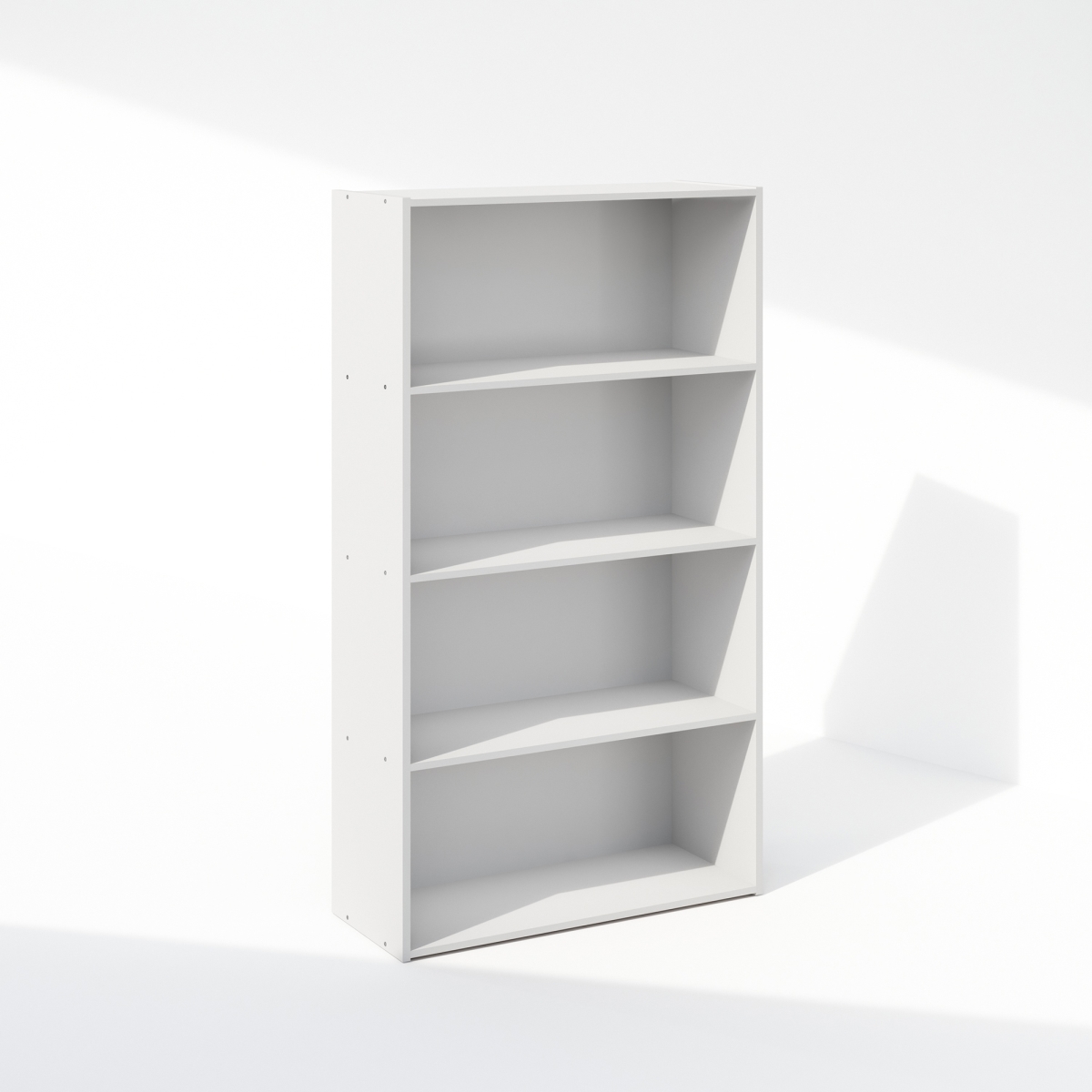 NA11209WH 23.6 in. 4-Tier Simple Open Shelf Bookcases, White