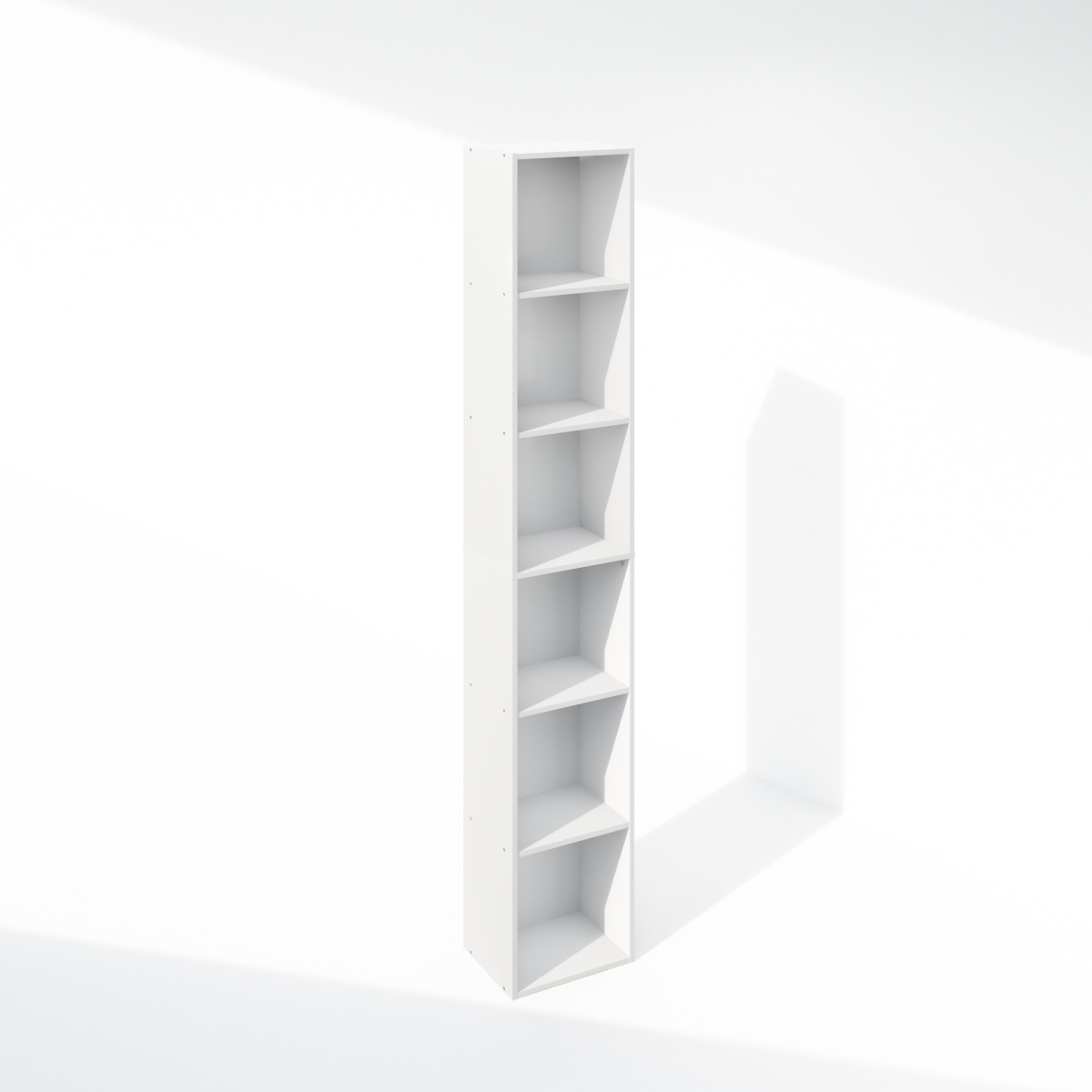 N24009WH Luder 6-Tier Multipurpose Clothing & Closet Storage Organizer Shelf, White