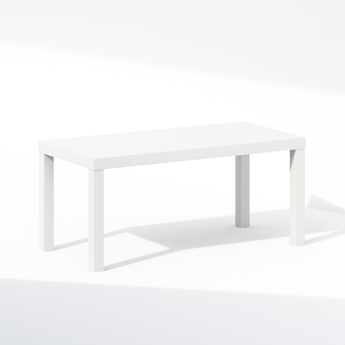 NLU22001WH 18.9 in. Simplistic Modern TV Stand Table, White