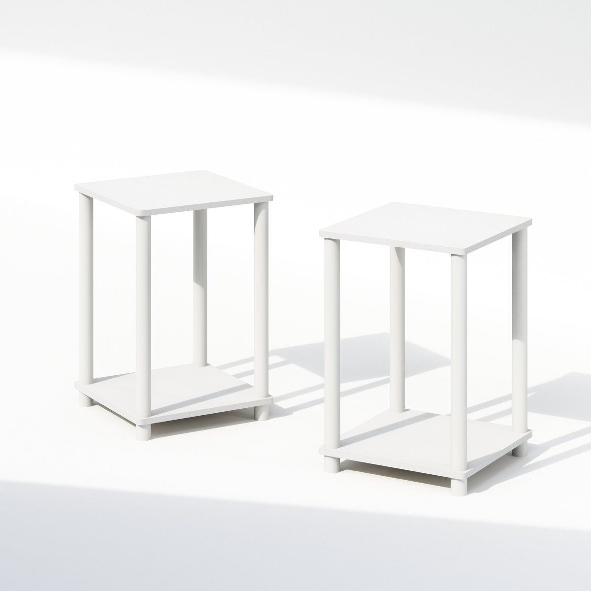 NN299800WHWH 20 in. Turn-N-Tube Easy Assembly Stackable Bookcase, White