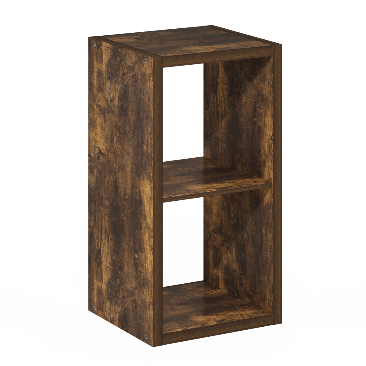 LU22003AP Cubicle Open Back Decorative Cube Storage Organizer, Amber Pine - 2-Cube
