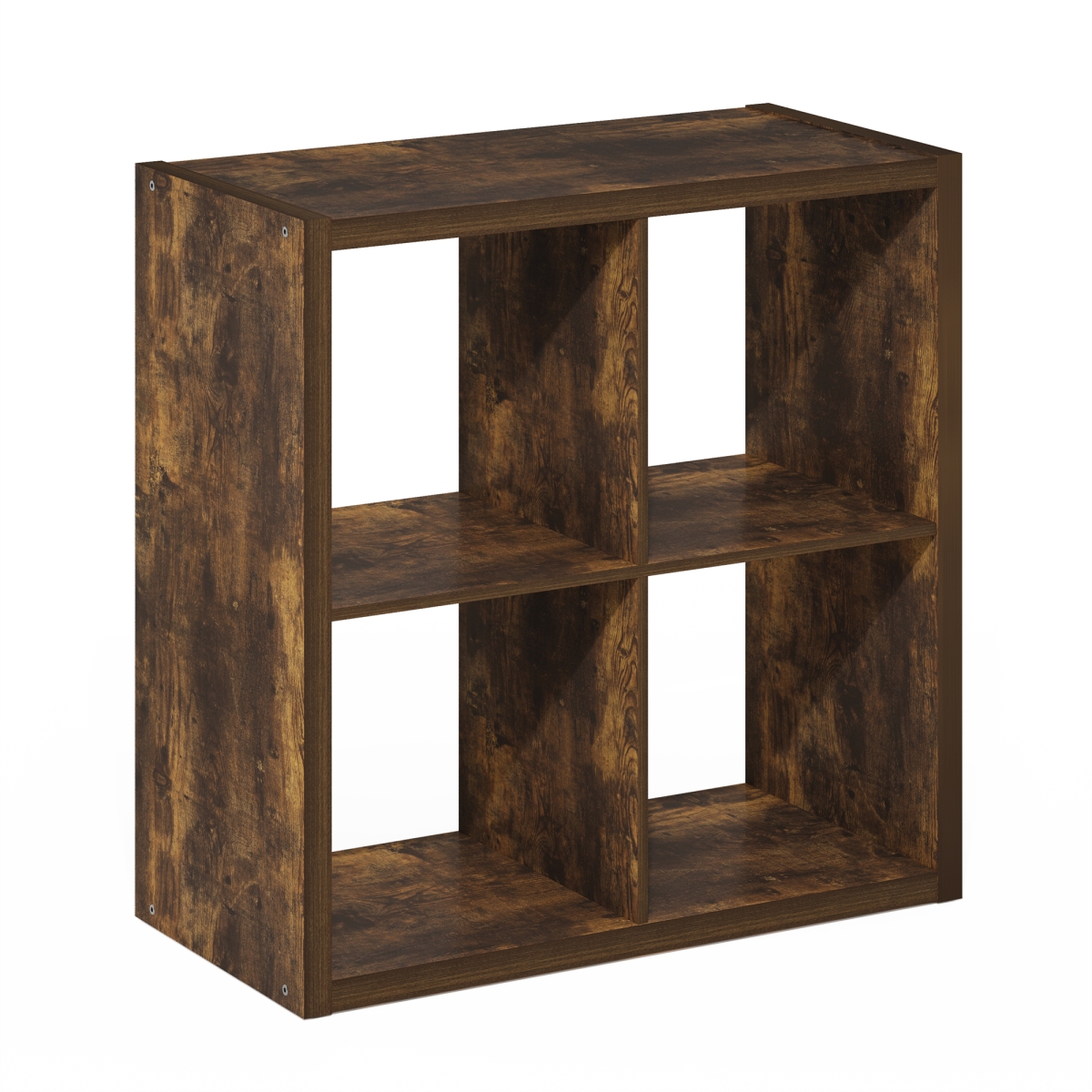 LU22004AP Cubicle Open Back Decorative Cube Storage Organizer, Amber Pine - 4-Cube