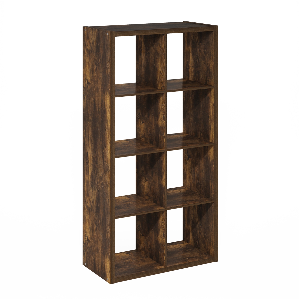 LU22006AP Cubicle Open Back Decorative Cube Storage Organizer, Amber Pine - 8-Cube