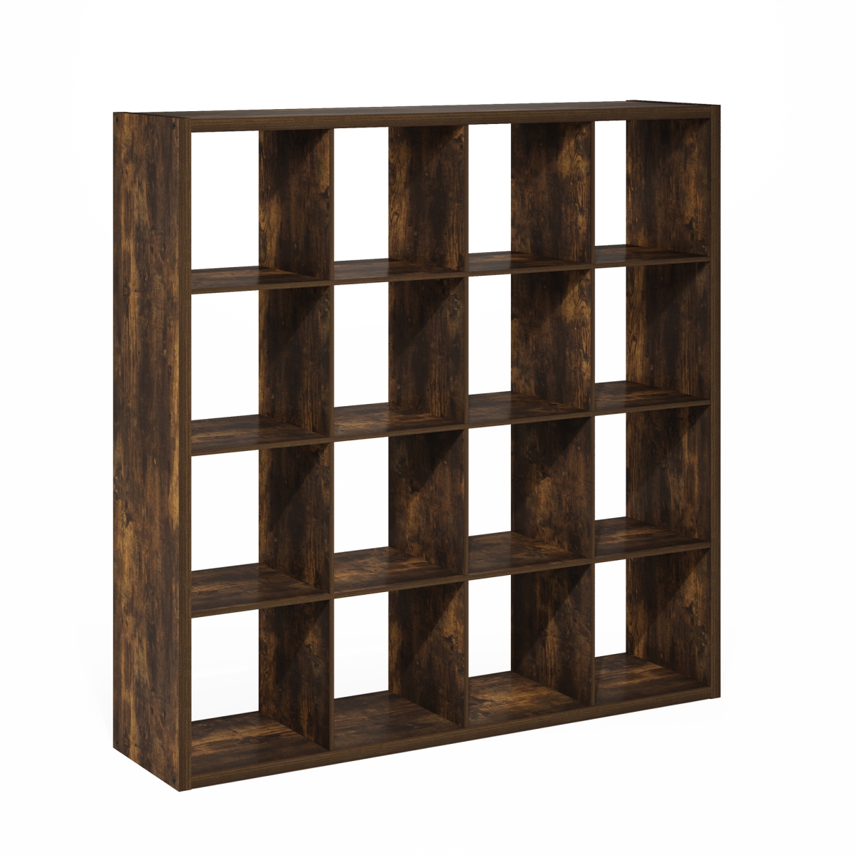LU23005AP Cubicle Open Back Decorative Cube Storage Organizer, Amber Pine - 16-Cube
