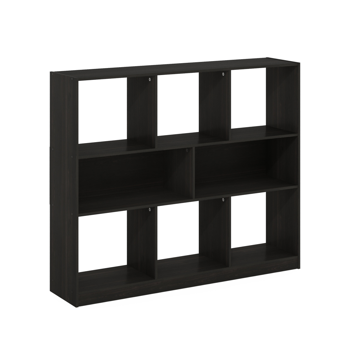 24345EX Daly 8-Cube Horizontal 3 Tier Bookcase, Espresso - 47 in.