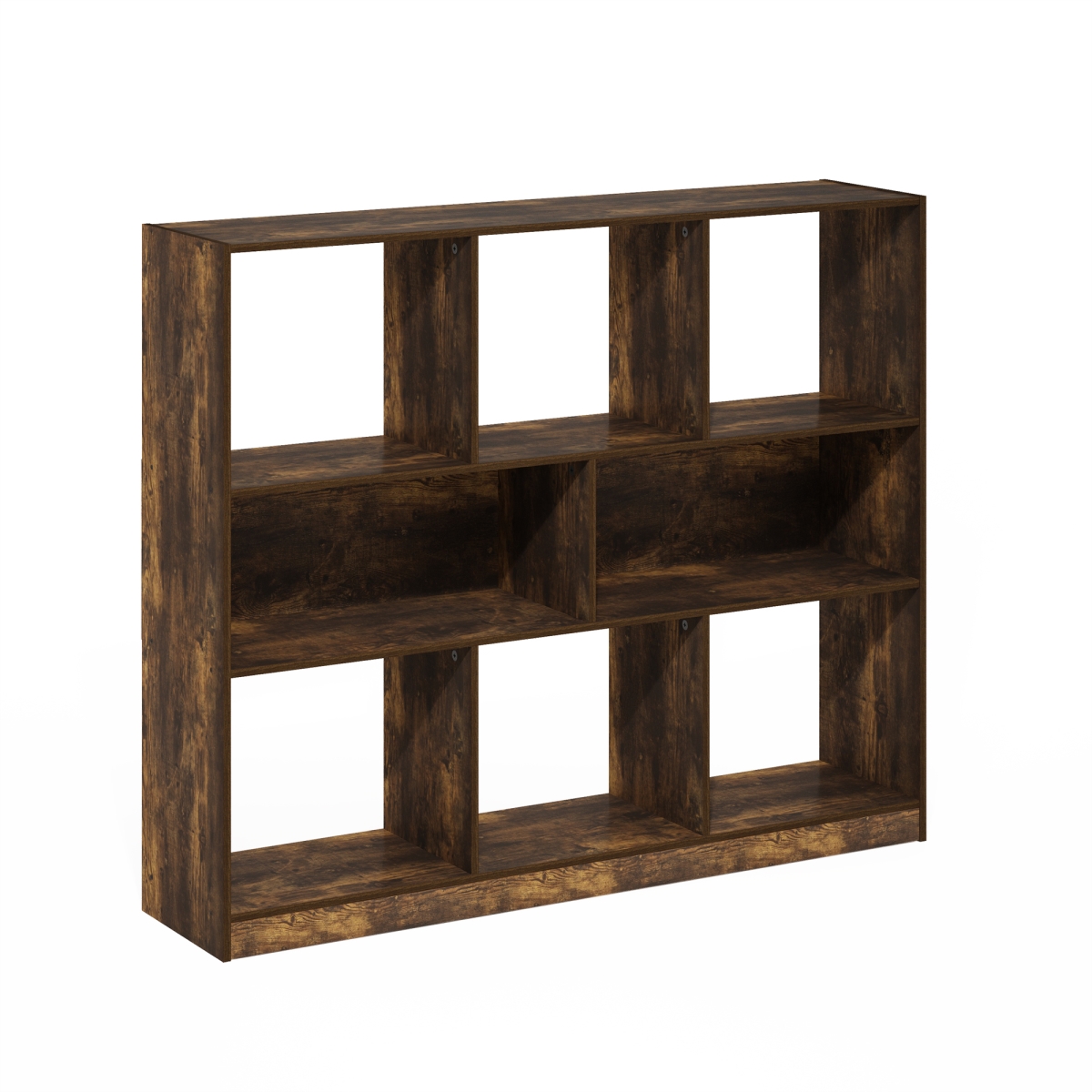 24345AP Daly 8-Cube Horizontal 3 Tier Bookcase, Amber Pine - 47 in.